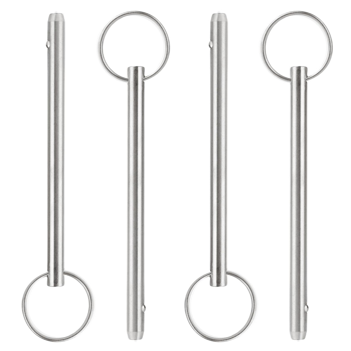 HZJPIN 4 Pack Quick Release Pin, Diameter 1/4"(6.3mm), Overall Length 3.75"(95mm), Usable Length 3"(76mm), Full 316 Stainless Steel, Bimini Top Pin, Marine Hardware