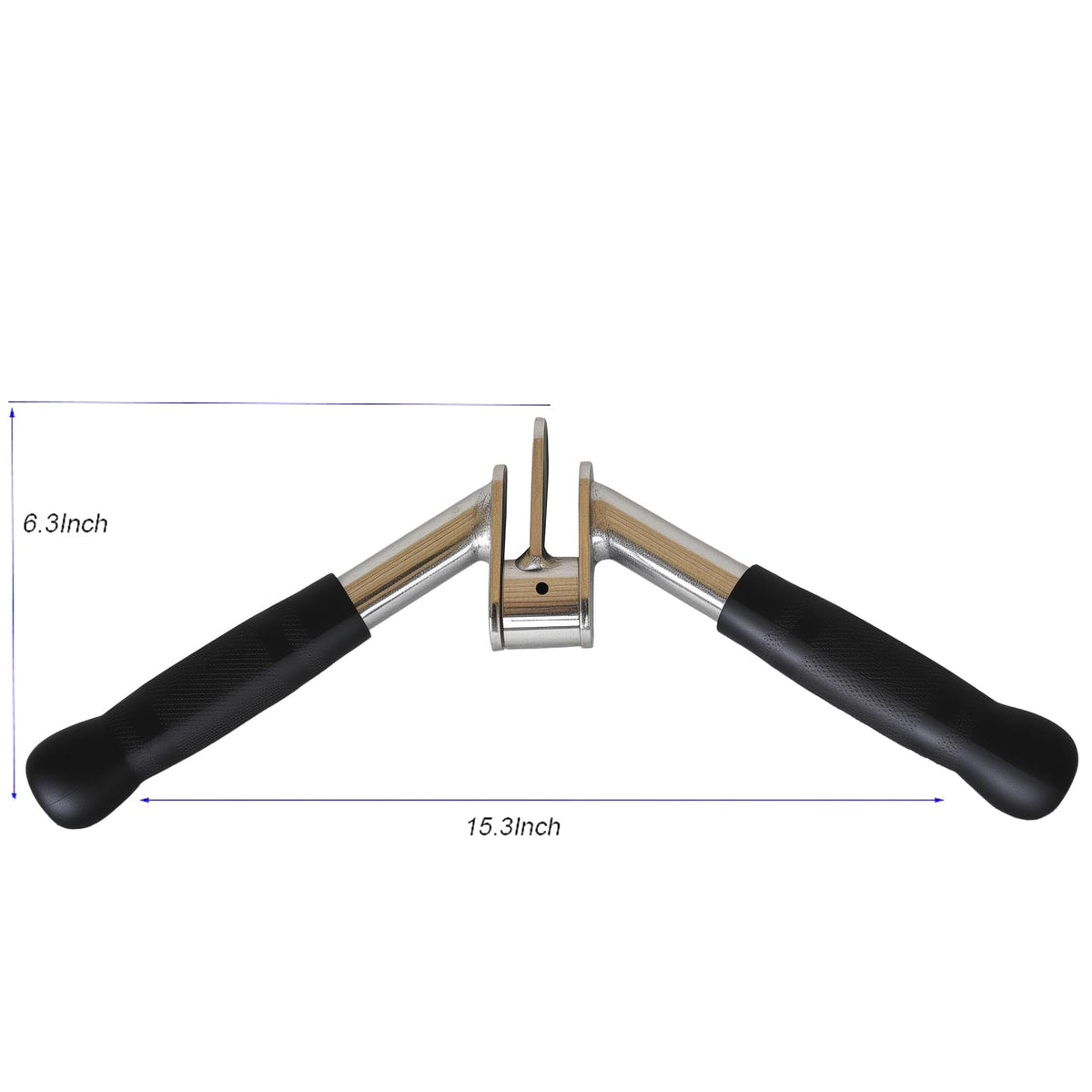 qibylift Barbell Multi-Exerciser Cable Attachment For Cable Machines, Lat Pull Down Bar Cable Machine Attachments, Tricep Press Down Bar, Revolving Straight Curl Pulldown Bar with Rotating & Rubber Handle Grips (V Bar)