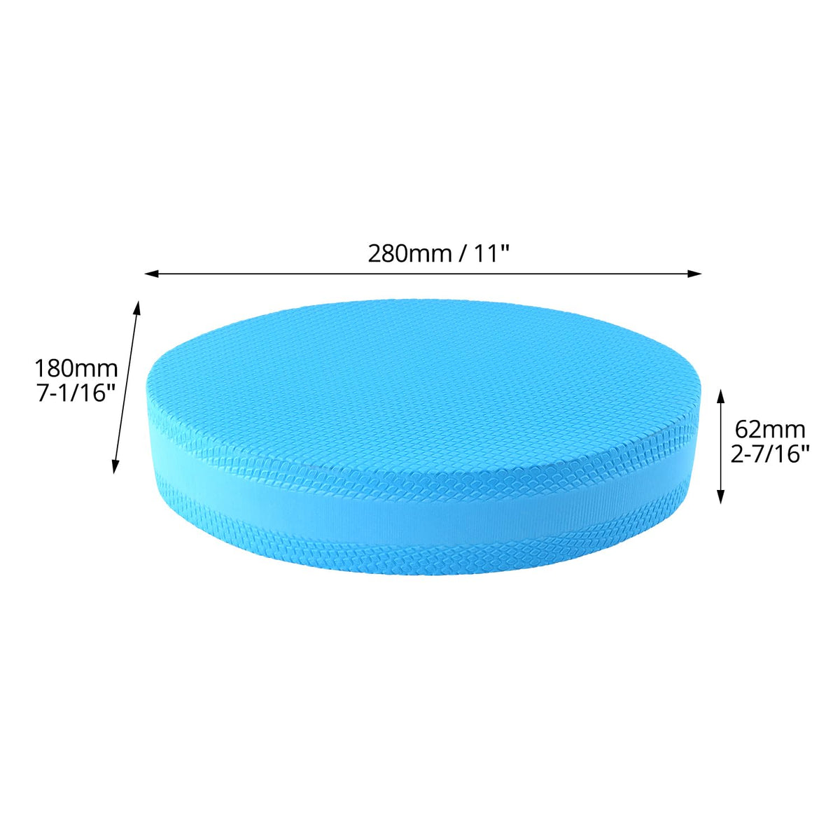QWORK Stability Trainer Pad - Blue Foam Balance Exercise Cushion for Yoga, Pilates and Fitness - Improves Balance & Ankle Strength