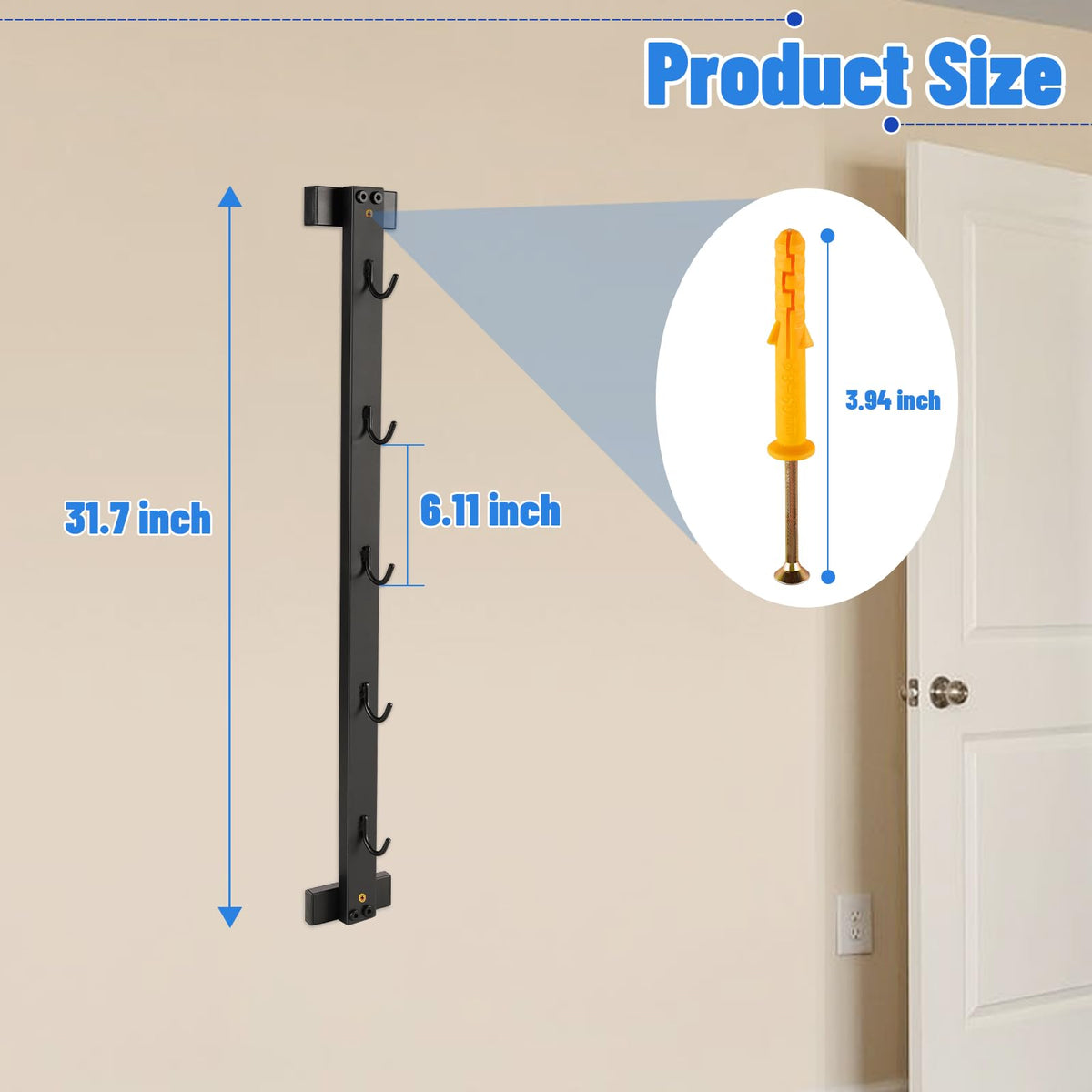 Whiidoom Lat Pulldown Attachments Lat Pull Down Bar Storage Rack for Mag Grip Lat Pulldown Machines Attachments Stand Cable Attachment Storage Rack for Home Gym and Gym Wall Storage (Style B)