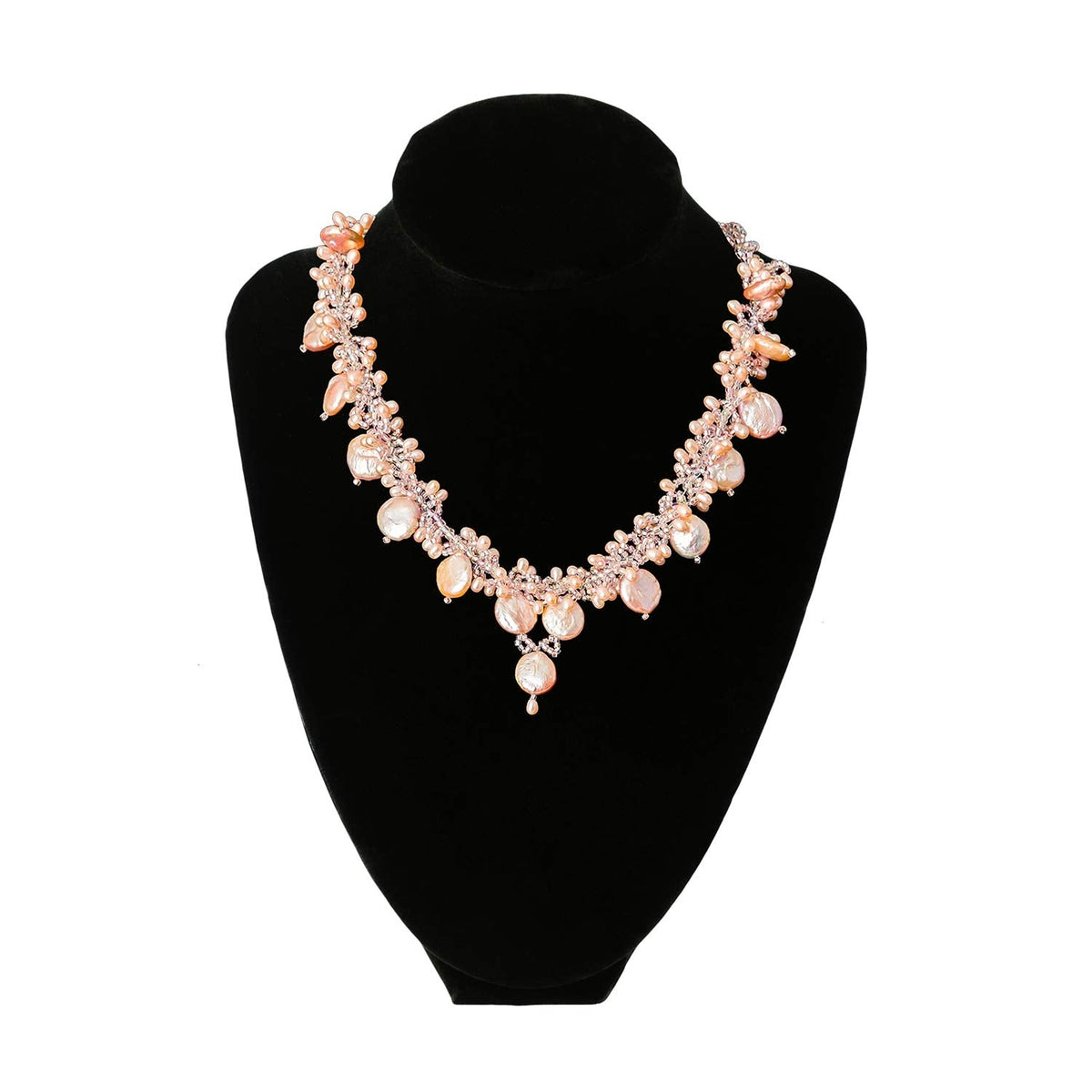 Black Velvet Jewelry Necklace Bust Display Stand - 9 Inch Organizer for Retail Store and Home Use