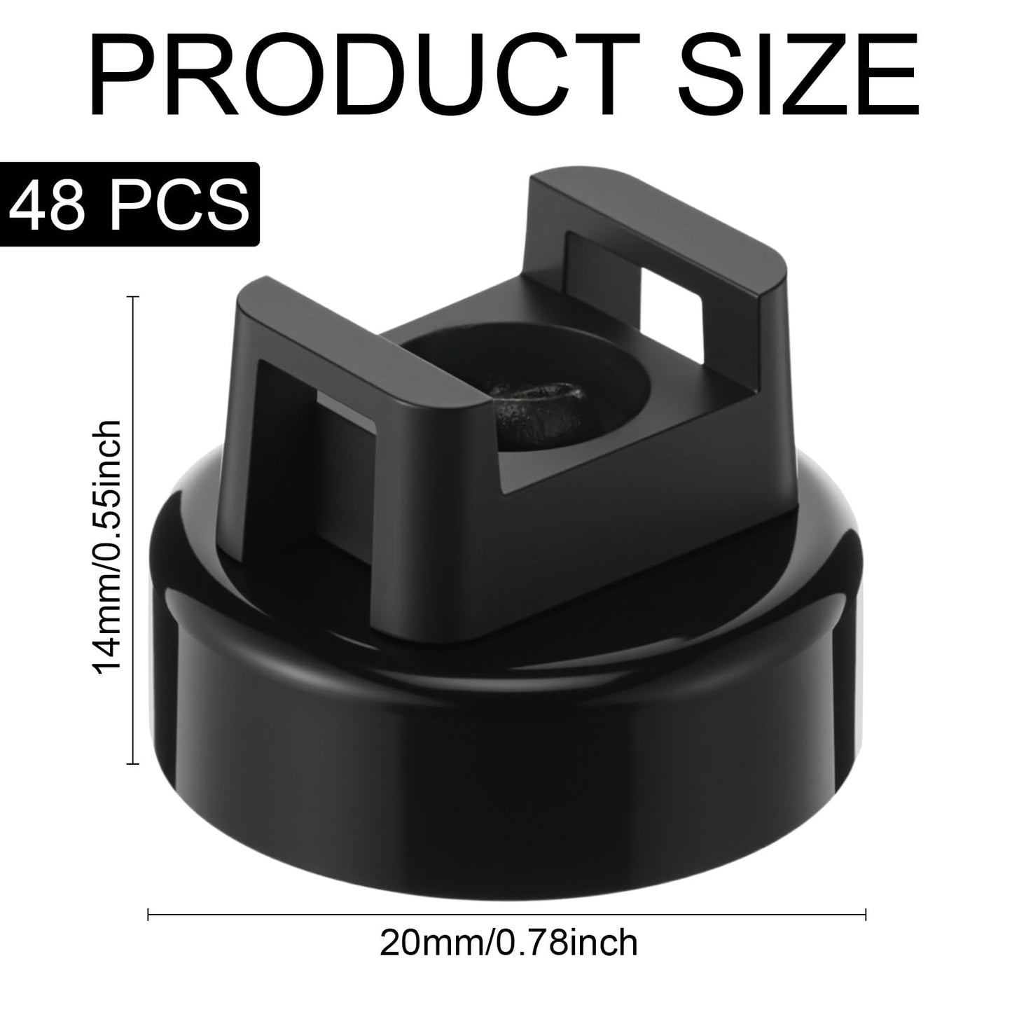 Yookeer 48 Pieces Magnet Zip Tie Mount 22 mm Heavy-duty Magnetic Zip Tie Mounts 22LBS Strong Multipurpose Wire Cable Holder Mount for Home Office Wire Management Marine Electrical Wiring