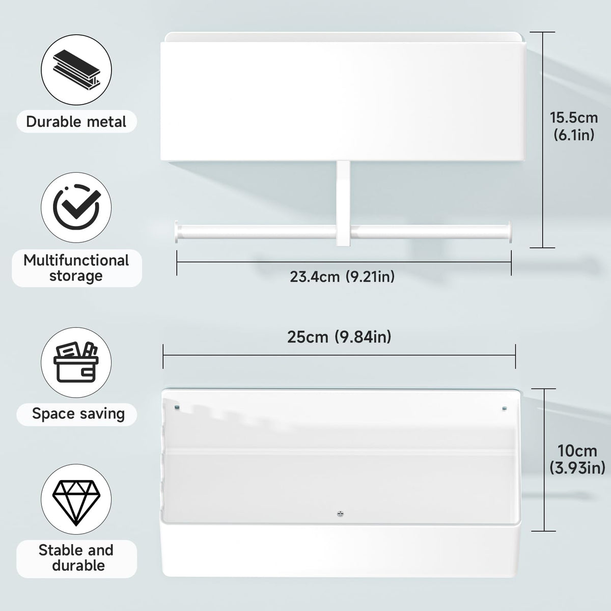 Home Gym Wall Storage, White Resistance Bands Rack Hanger Metal, Wall Mounted Fitness Bands Holder, Multi-Purpose Heavy Duty Workout Gym Storage Rack for Resistance Bands, Straps, Jump Ropes (White)