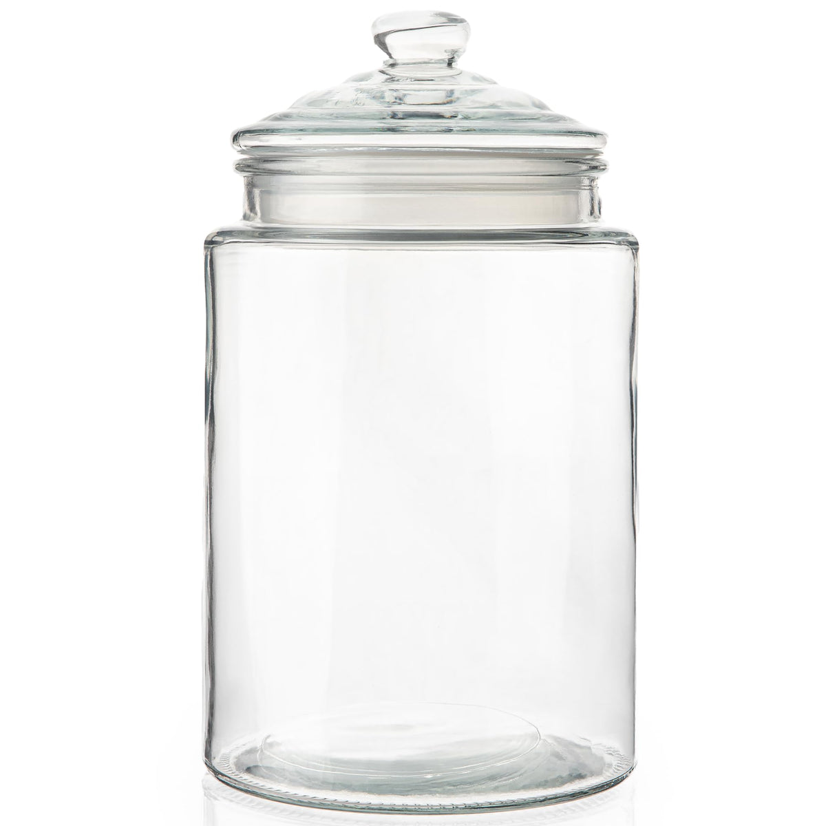 2-Gallon Tall Glass Cookie Jar with Airtight Lid – Large Kitchen Canister for Cookies, Sugar, Flour, and Dog Treats