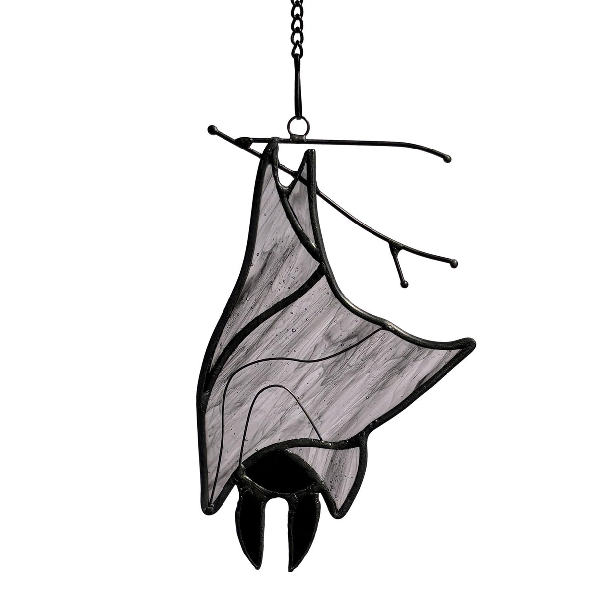 Lcensp Stained Glass Bat Decor Window Hangings Ornament, Gothic Bat Suncatcher Halloween Decorations Gifts, Handmade Occult Sun Catchers Indoor Window Home Decor