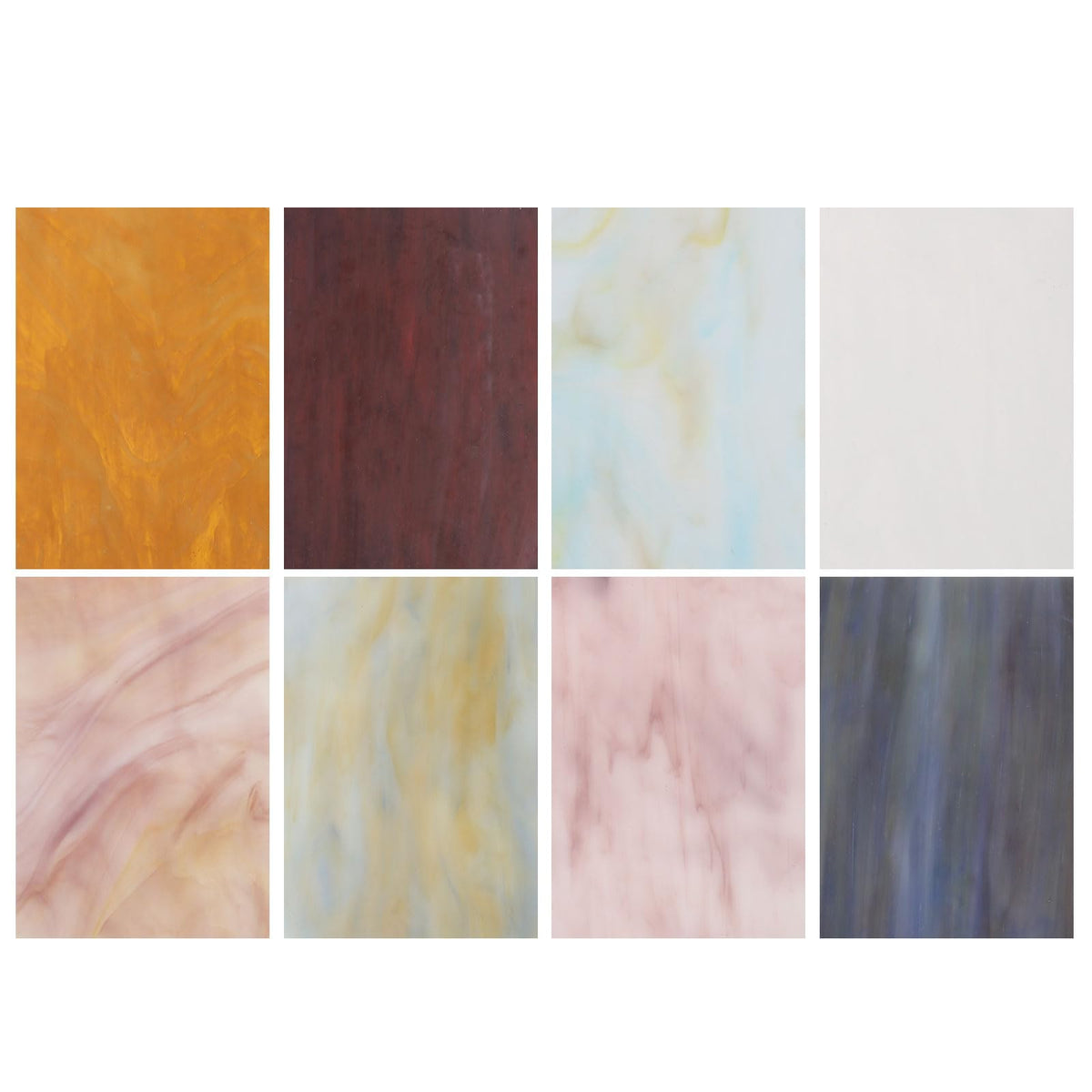 MECCANIXITY 8 Sheets Stained Glass Sheets,4 x 6 Inch Variety Mosaic Glass Tiles for DIY Projects Home Crafts Decoration,Purple Series