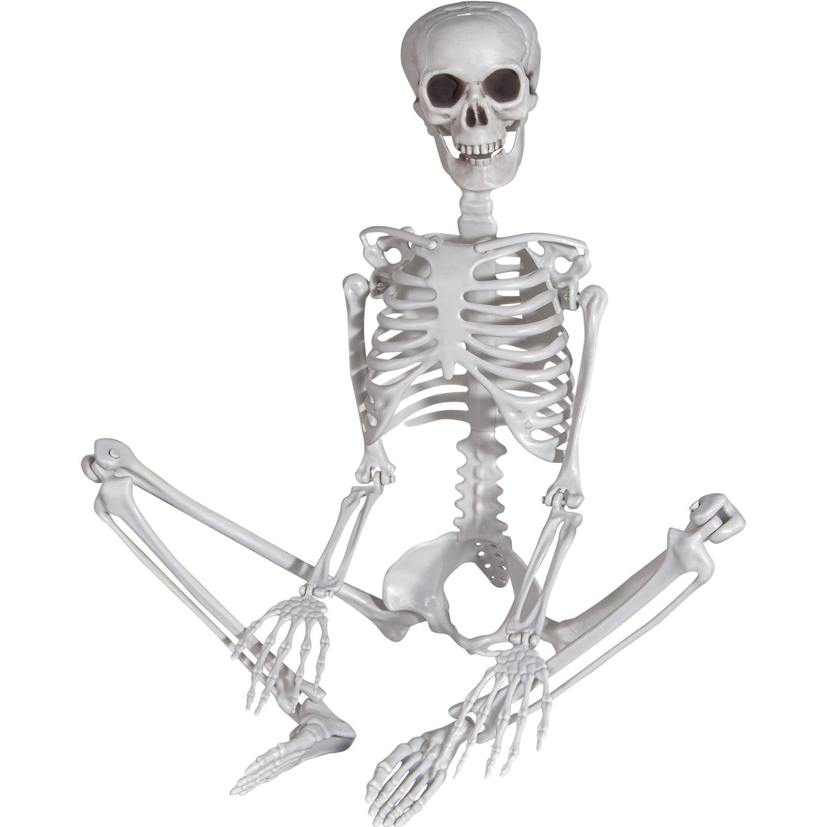 Kukooka 3ft Halloween Skeleton Decor Plastic Life Size Full Body Human Bones with Movable Joints for Halloween Decoration (1 Piece)