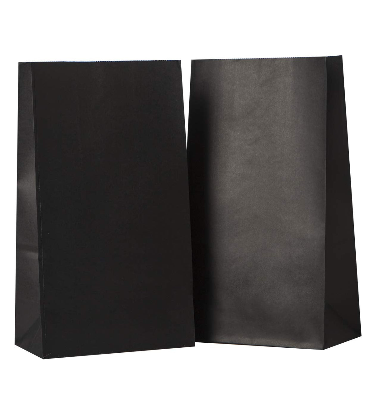 Partay Shenanigans Party Favor Bags - 50 Pack Kraft Paper Goodie Gift Lunch Treat Bags and Party Supplies for Theme Kids Birthday, Halloween, NYE - 5"x3"x9" (Black)