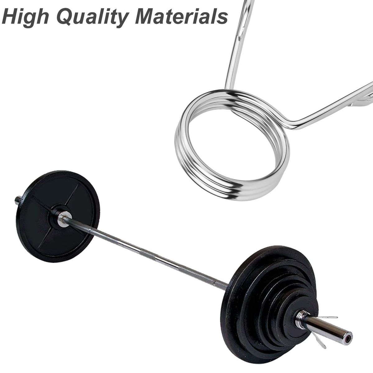PEUTIER Barbell Clamps, 2 Inch Stainless Steel Barbell Weight Clips Fitness Bar Collars Weight Lifting Dumbbell Weight Bar Clamps for Gym Equipment Strength Training Accessories