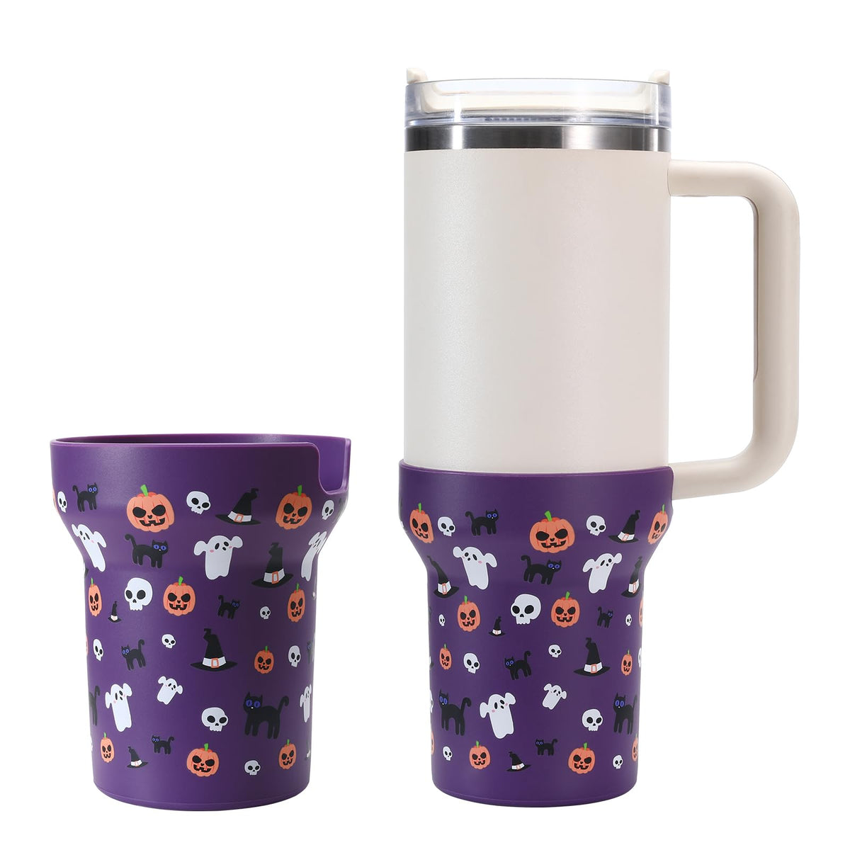 Thxbag Silicone Boot for Stanley Cup 30oz&20oz, Halloween Boot Sleeve Cover Fit with Stanley H2.0 and Quencher Adventure Tumbler Accessories (Purple, 30oz&20oz)