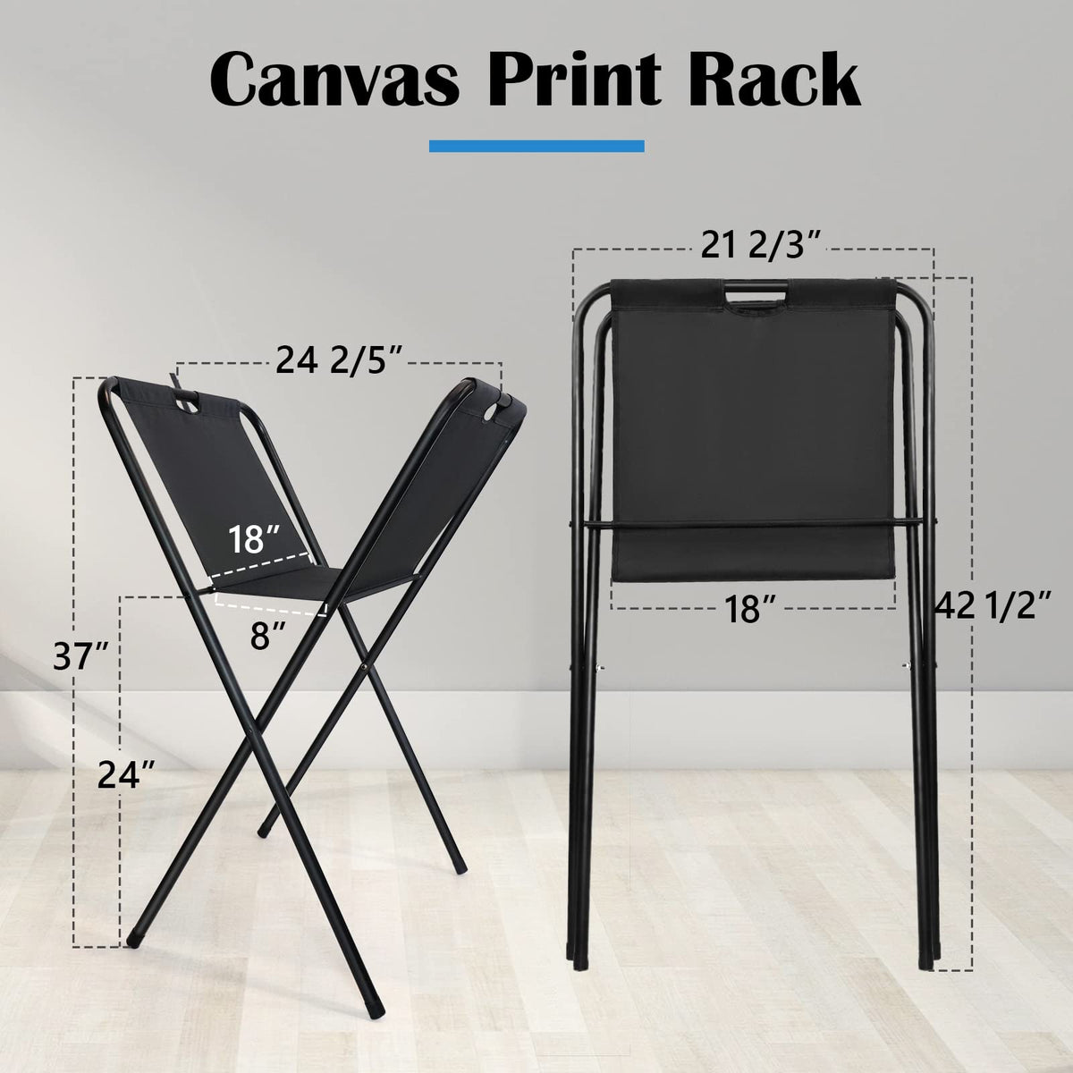 Falling in Art Canvas Print Rack, Display Rack for Posters, Holds Artwork, Prints, Panels, Canvas Art for Shows & Storage