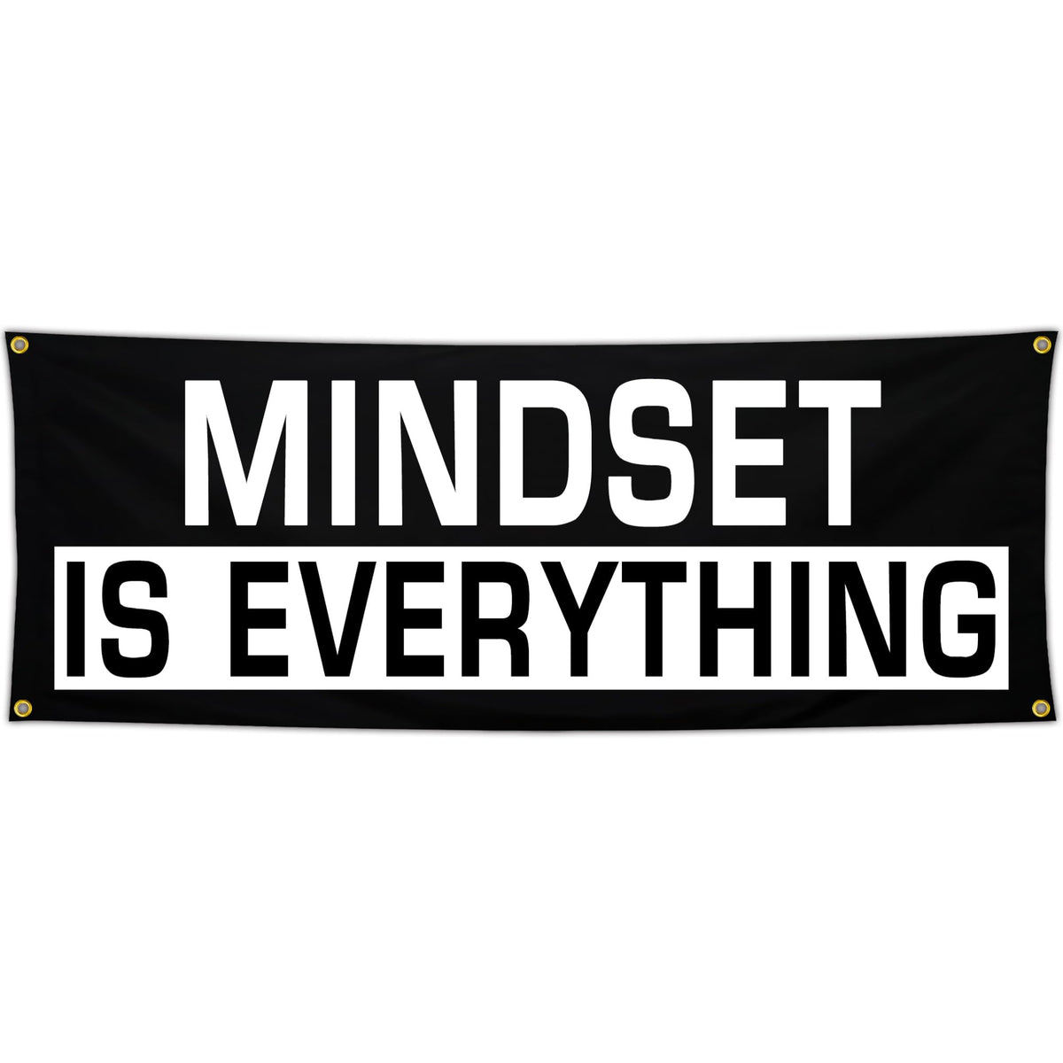 Bomtas Motivational Gym Posters Banners Flags for Home Gym Room Guys Office Bedroom Mindset is Everything Inspirational Flag Banner 24x72 Inch Motivation Wall Art Decor