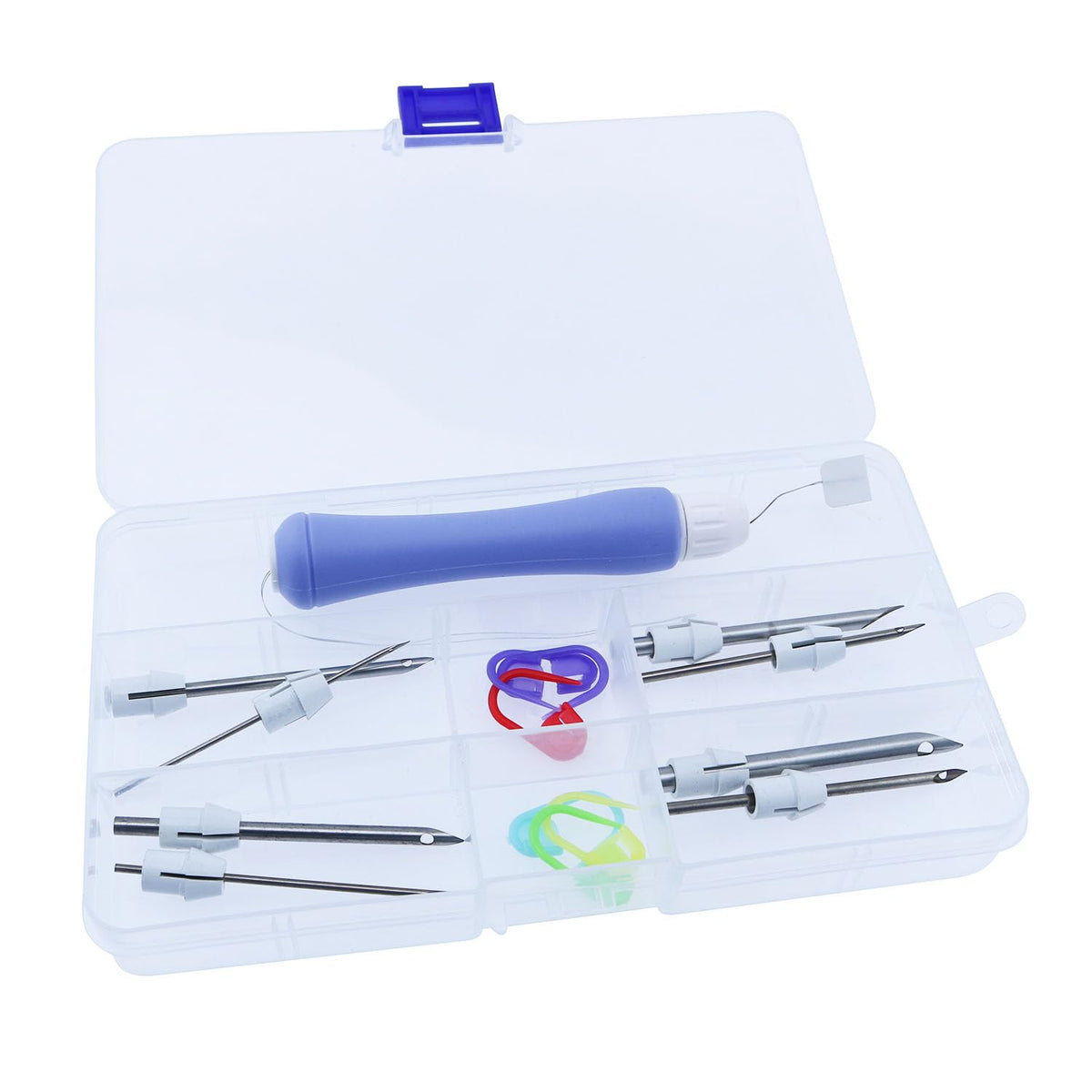 yyangz 1 Box Blue Punch Needle Pen Set Suitable for Beginners Embroidery Projects Craft Decorations Making Curtain Sewing Patterns