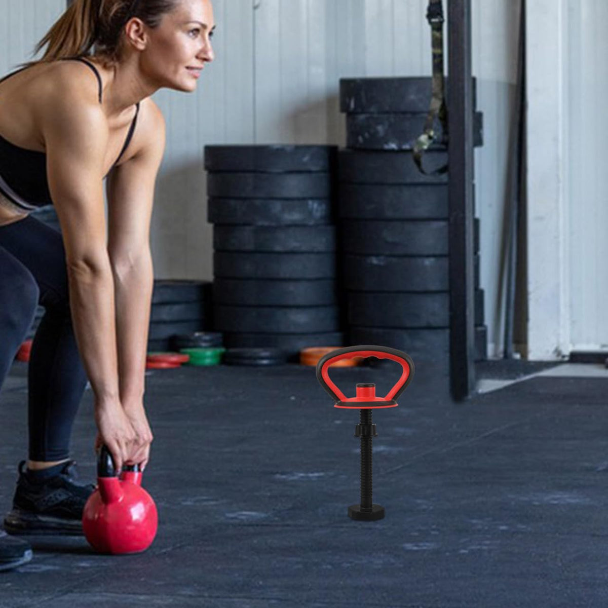BESPORTBLE Fitness Kettlebell Accessories - Adjustable Weight Kettlebell Handle and Base Nut Set for Home Gym Multi-Functional Gym Accessories for Workout