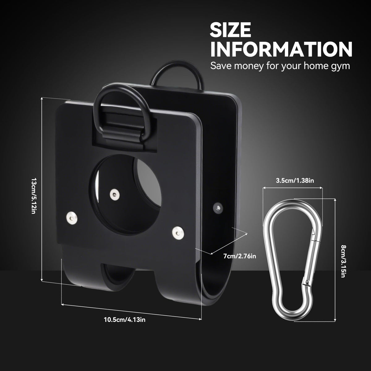 BROQIXIN 2 pcs Home Gym Clips : Load Dumbbells on Barbells, Turn Bars into Landmines, T-Bar Row with Any Grip, Hook Dumbbells on Dip Belts, Versatile Weightlifting Accessory