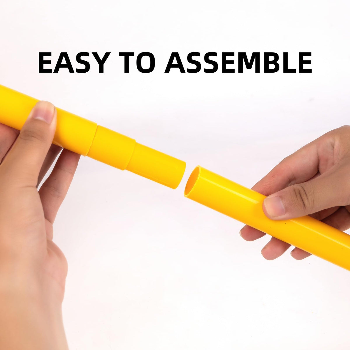 6Pcs 5FT Agility Poles for Soccer,Basketball,Football,Dog,Horse Training-Adjustable Speed and Agility Training Equipment Sports Training Sticks with Ground Spring Nails and Storage Bag(Yellow)
