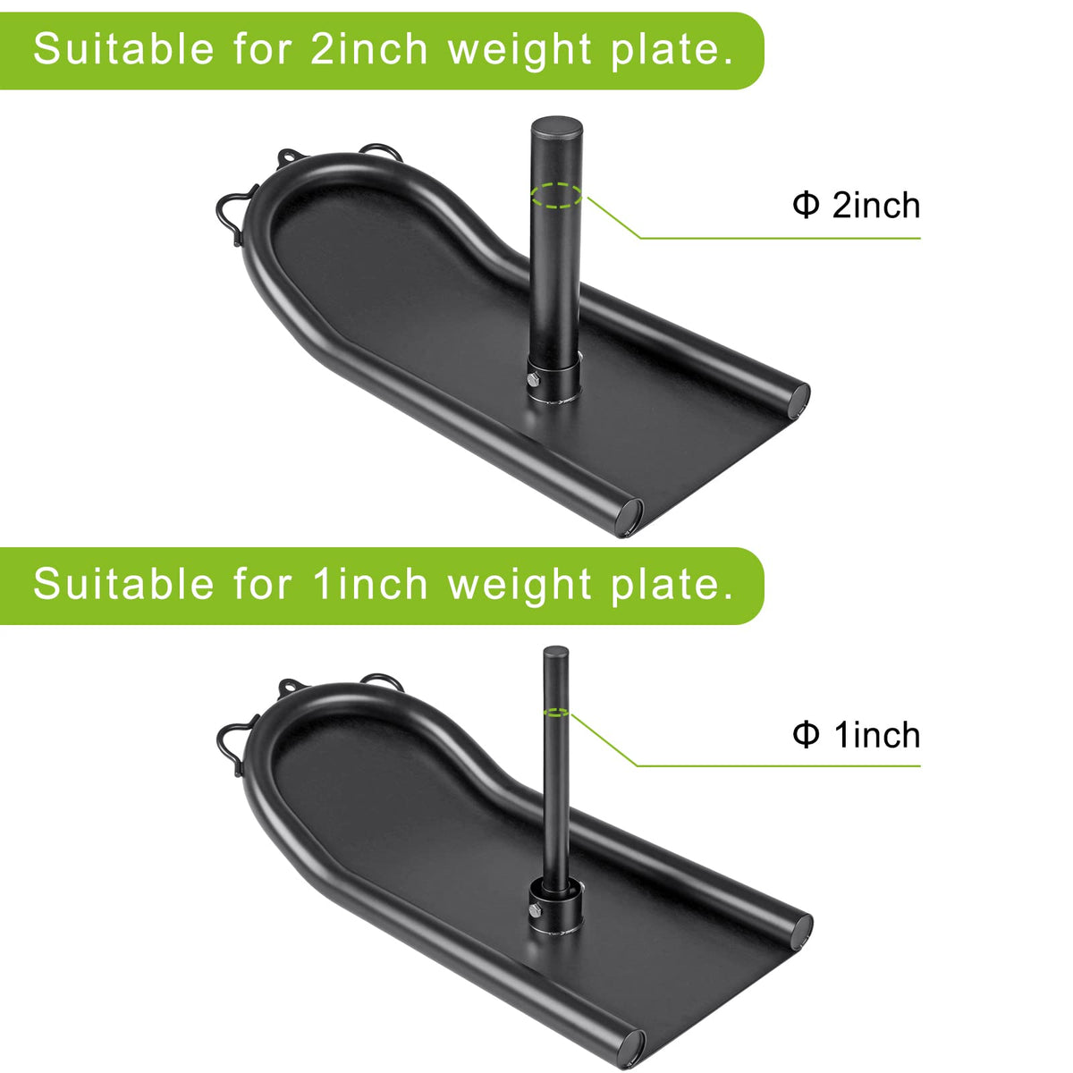 Kipika Weight Sled, Workout Sled, Fitness Strength Training Sled, Speed Training Sled for Athletic Exercise, Speed Improvement, Easily Through Obstacles, Suitable for 1" & 2" Weight Plate (B- Black)