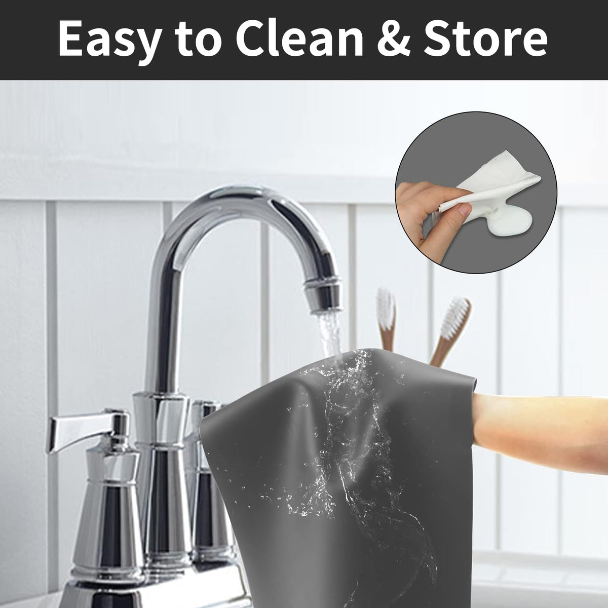 Super Large Silicone Mat, 120"x24"(305cmx60cm) Silicone Mats for Kitchen Counter, Non-Slip Heat Resistant Mat,Thicken Kitchen Counter Mat, Waterproof Countertop Protector for Craft (Dark Grey)