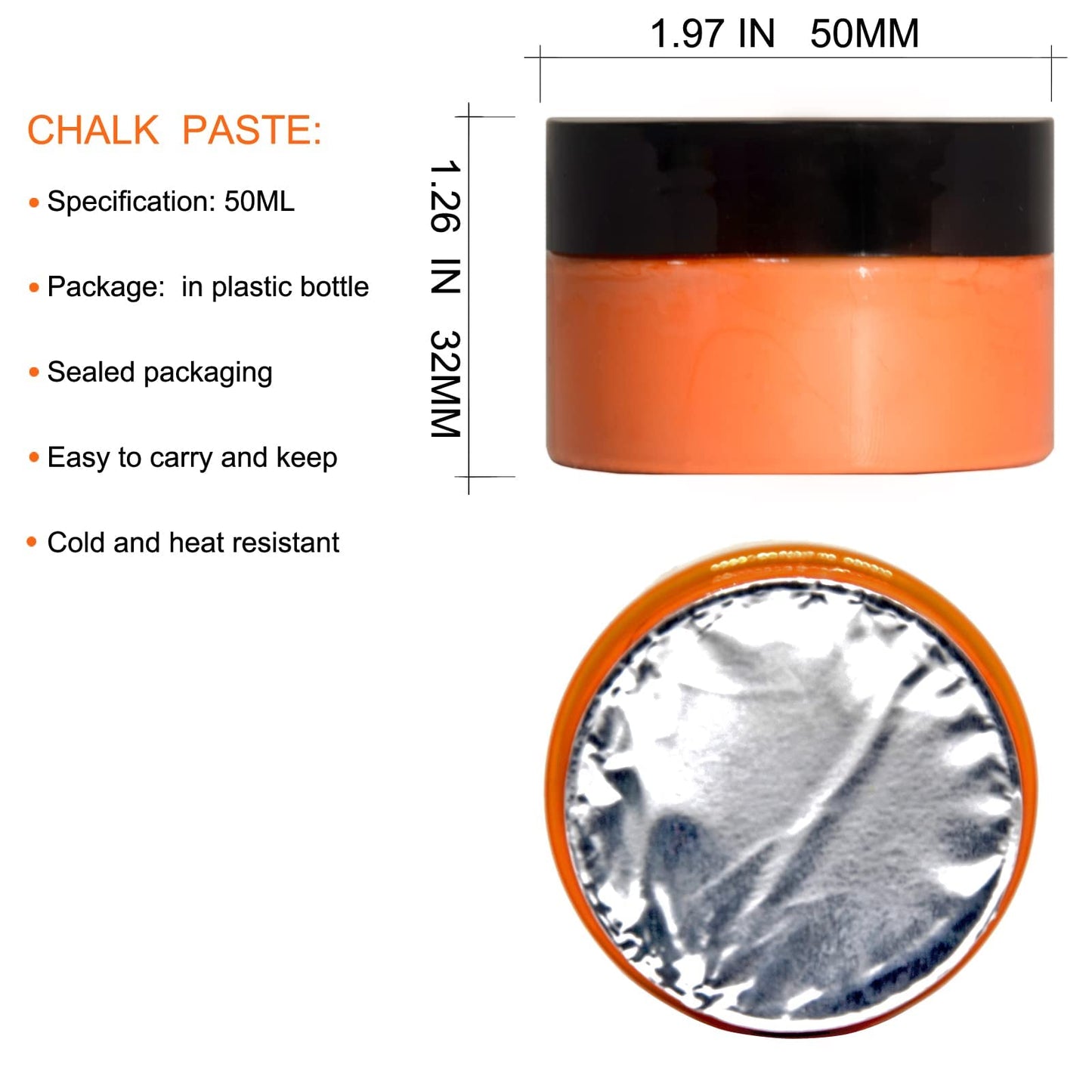 BOOLOOEN 24 Chalk Paste Paint, Chalk Art Paste for Drawing on Wooden Boards and T-Shirts
