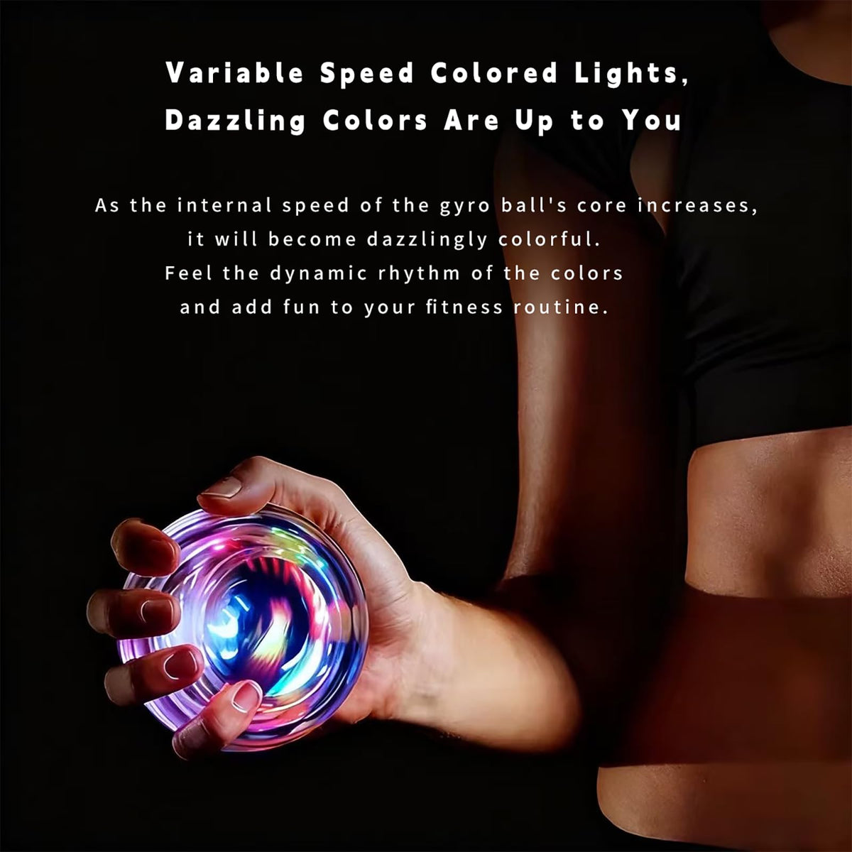 Hand Grip Strengthener Ball Wrist Ball gyro ball Exerciser Auto-Start Wrist Balls Hand Exerciser Devices with LED Lights for Strengthening Arms hand strengthening devices powerball gyro exerciser
