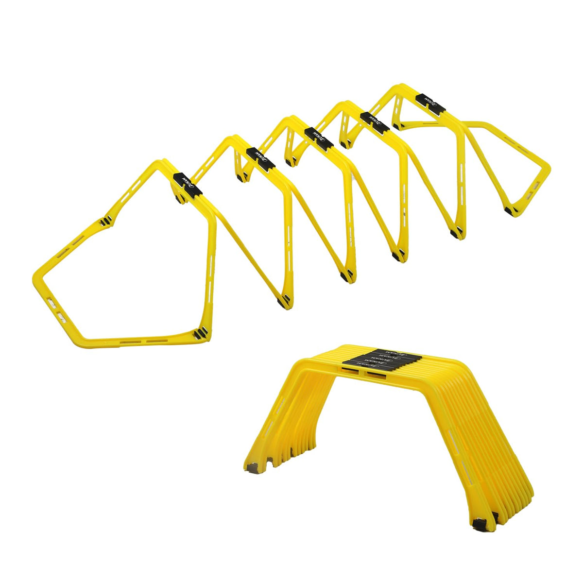 ZUKAM Hex Agility Rings for Speed Training & Agility Footwork Training Speed Hurdles Ladder (6 Ring)