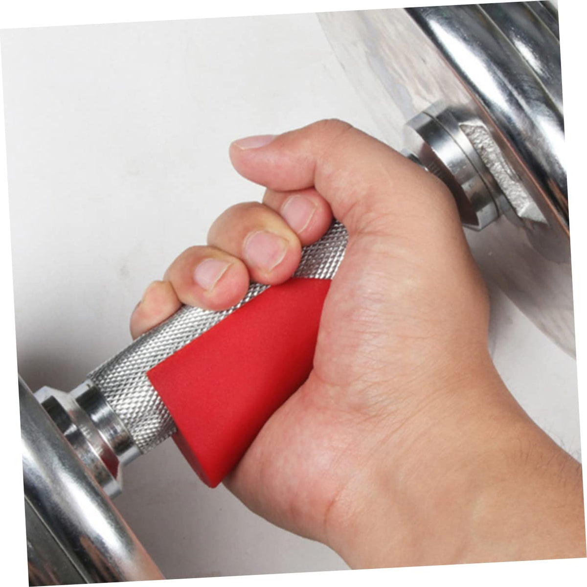 BRIGHTFUFU Non-Skid Barbell Grip Covers 3.11X1.41X1.29In Dumbbell Handle Covers for Weightlifting Safety Stability Fitness Training Equipment