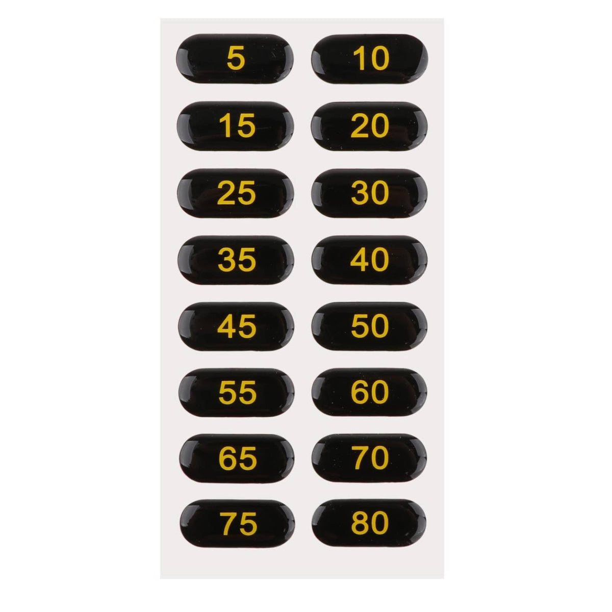 5-80 Weight Stack Stickers for Gym Machine