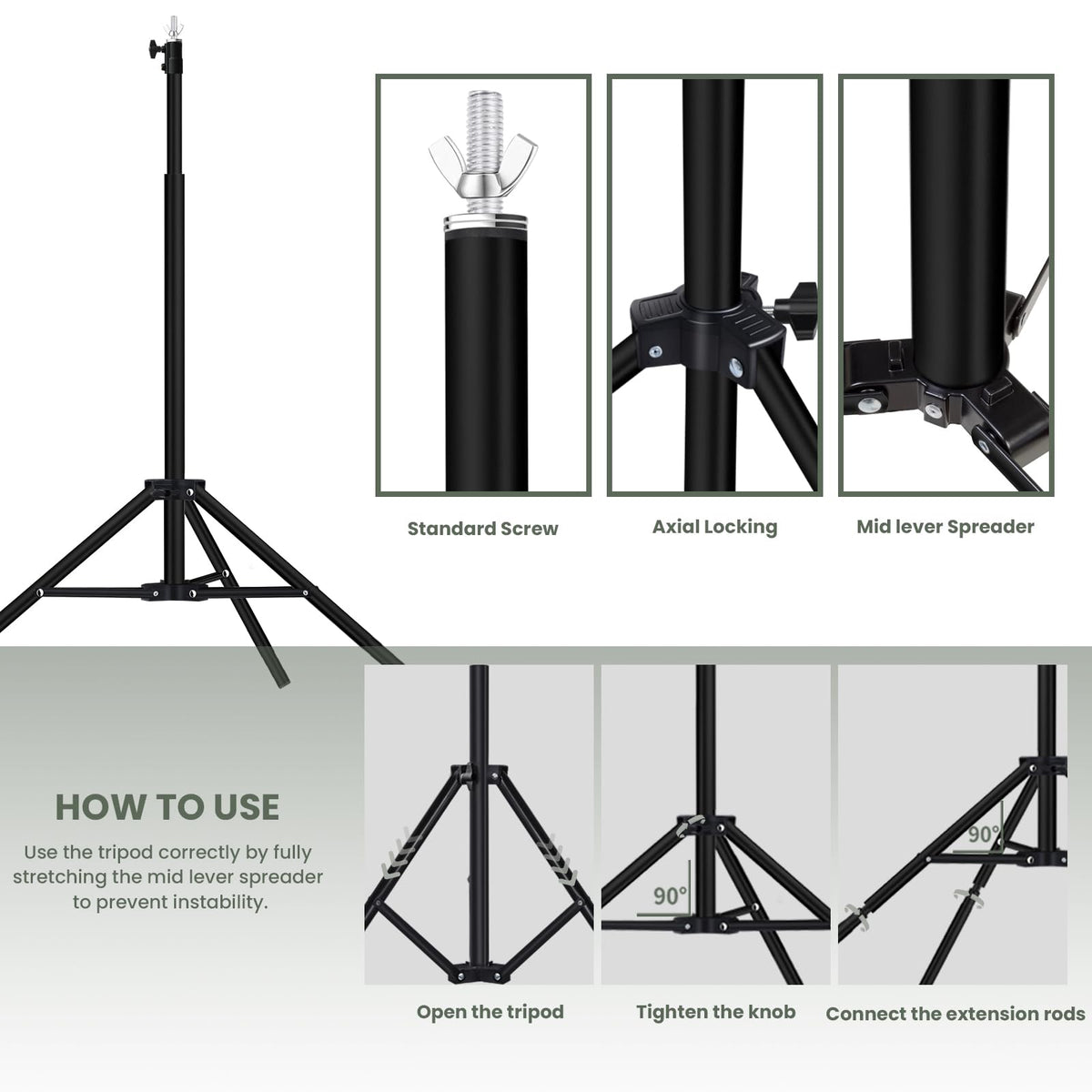 10x7 ft Backdrop Stand, Maxztill Adjustable Photo Studio Background Stand Support Kit, Banner Stand for Parties Wedding Photography Decoration with Carrying Bag