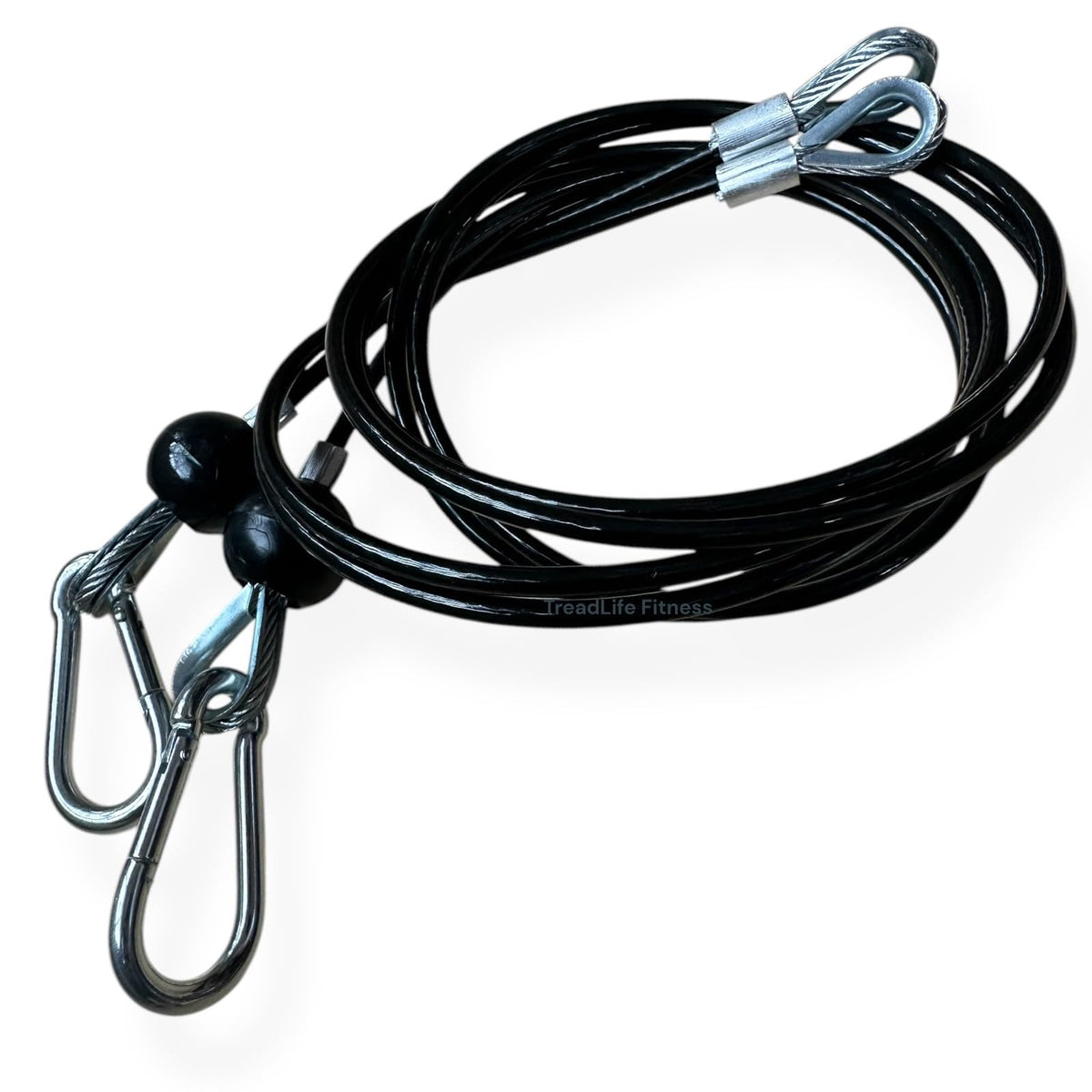 TreadLife Fitness Cables w/Snap Clips (2 x Cables) - Replacement for Bowflex Sport/Blaze Gyms - 56" Inch (Pair)