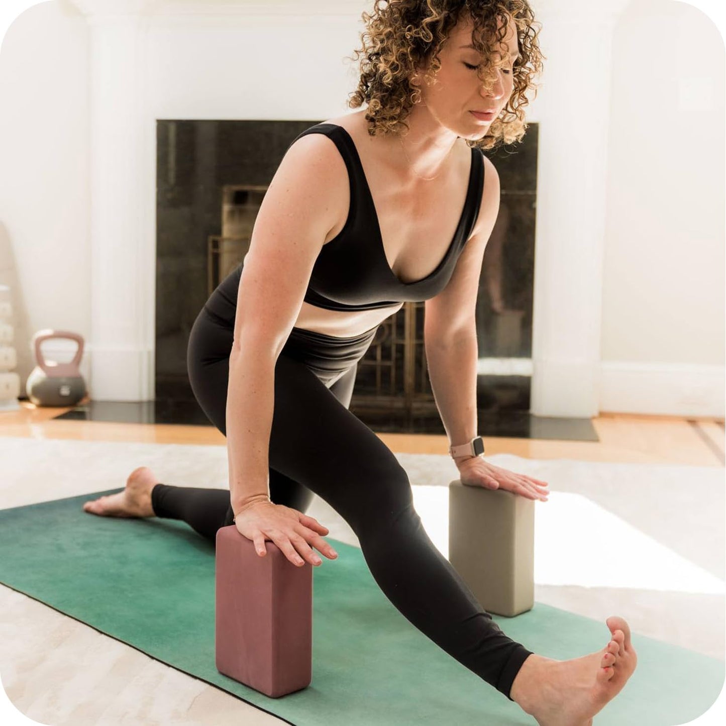 WeGym Yoga Mat, 4mm Cushioned Exercise Mat for Yoga, Pilates, Home Workouts - Anti Slip Polyurethane Yoga Mat, Sandstone