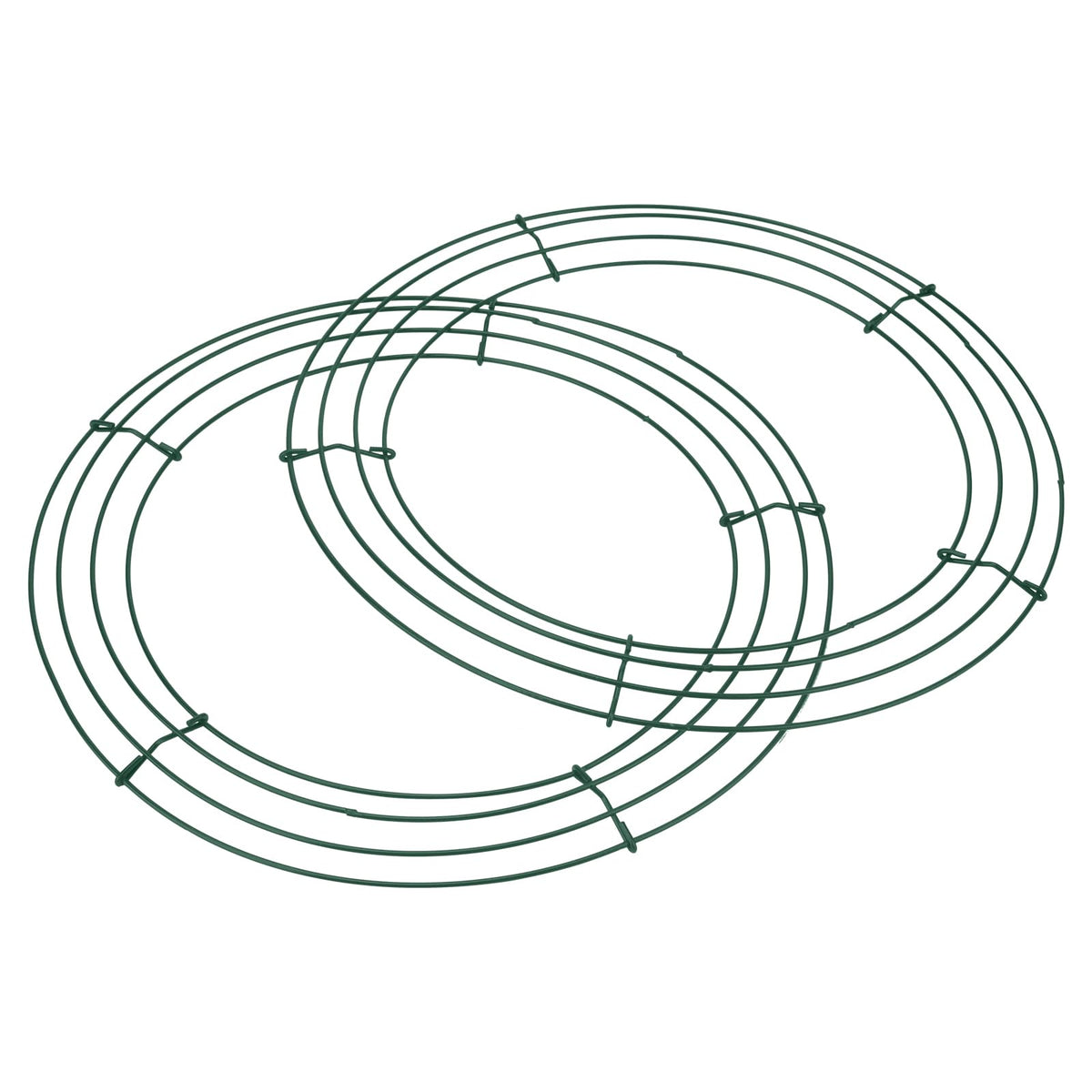 MUKCHAP 20pcs 12 Inch Wire Wreath Frame, Green Wire Wreath Frames Rings, Round Metal Wreath Form for DIY Crafts, Weddings