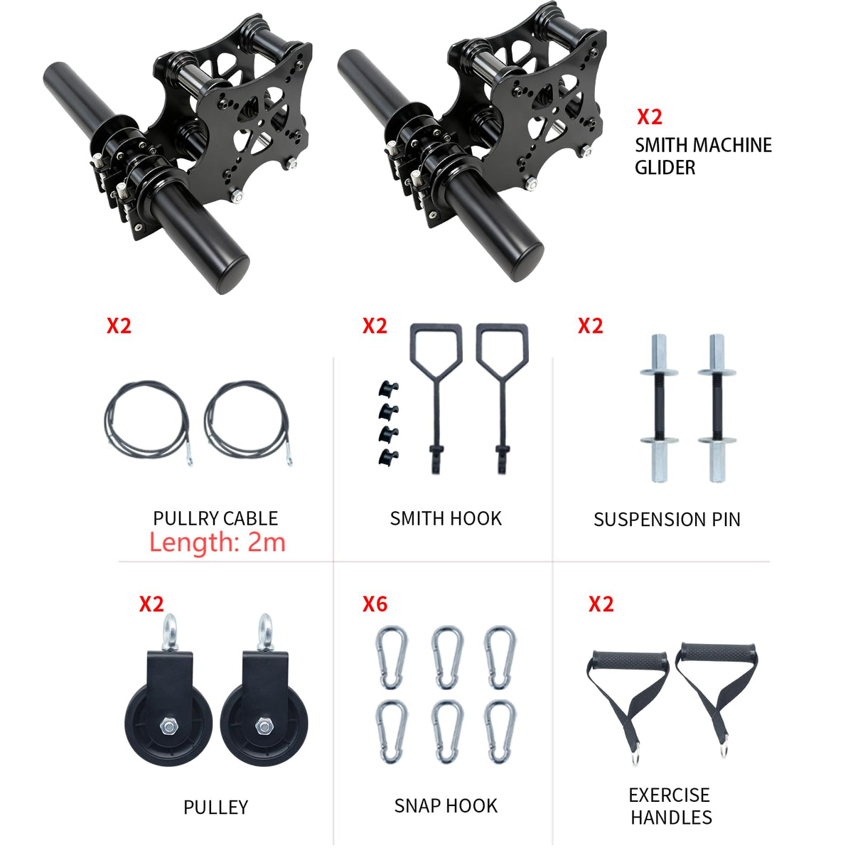 AHTAPFON Upgrade Smith Machine Attachments for Cable Machine Attachment,Cable Pulley Attachment for Power Rack Attachments,Squat Rack Attachments for Cable Crossover Deep Squat LAT Pull Down