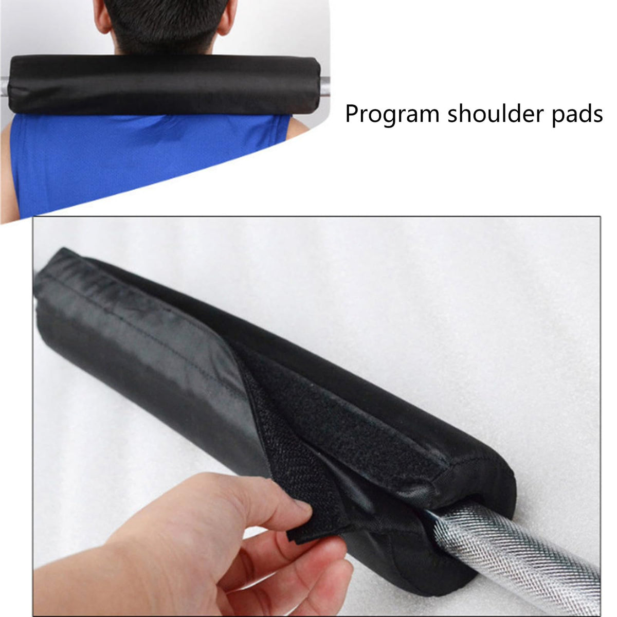SUQIKMX Barbell Squat Pad, 2-Pack Thick Foam Barbell Shoulder Pad | Universal Fit for Most Standard Barbells | Protective Cushion for Neck & Shoulders | Lightweight for Gym, Home & Travel (L-Thick)