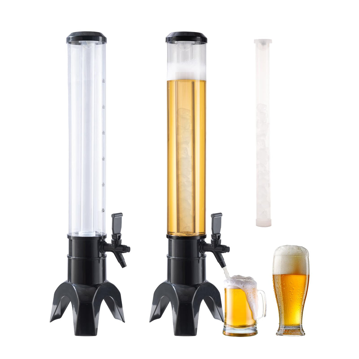 Dongda -Beverage Dispenser - Drink Dispensers for Parties -Perfect Home Bar Accessories - Alcohol, Beer & Liquor Dispenser - Mimosa Tower