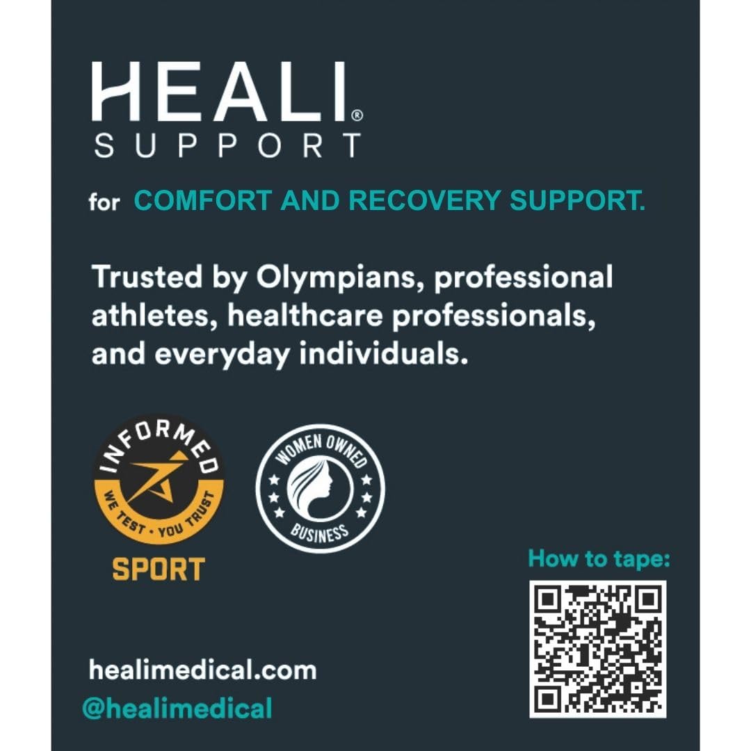 Heali Kinesiology Tape with Magnesium and Menthol, 20 Pcs Precut Strips, K Tape Roll, Knees, Physical Therapy Sports Tape for Muscles and Joints, Water Resistant, Pink Splatter