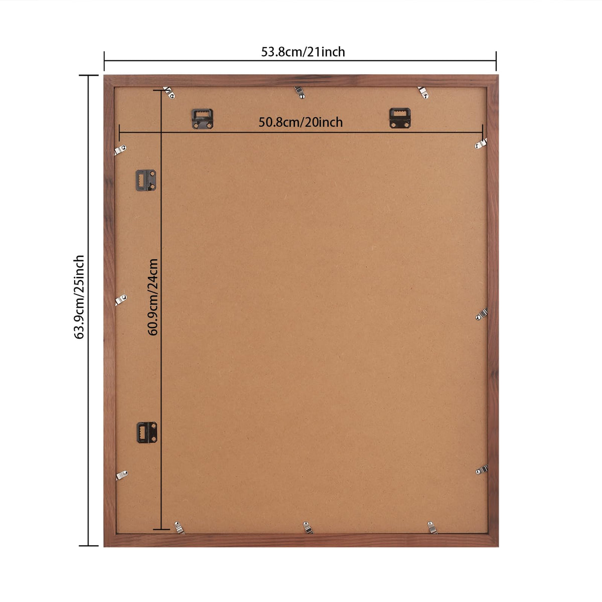 ASXBMIJO 20x24 Picture Frame Natural Solid Walnut Wood with 2 Mats for 18"x22" & 16"x20" Photos, Poster, Puzzles, Paintings，Diamond Painting (A22Sh2024W1822W1620