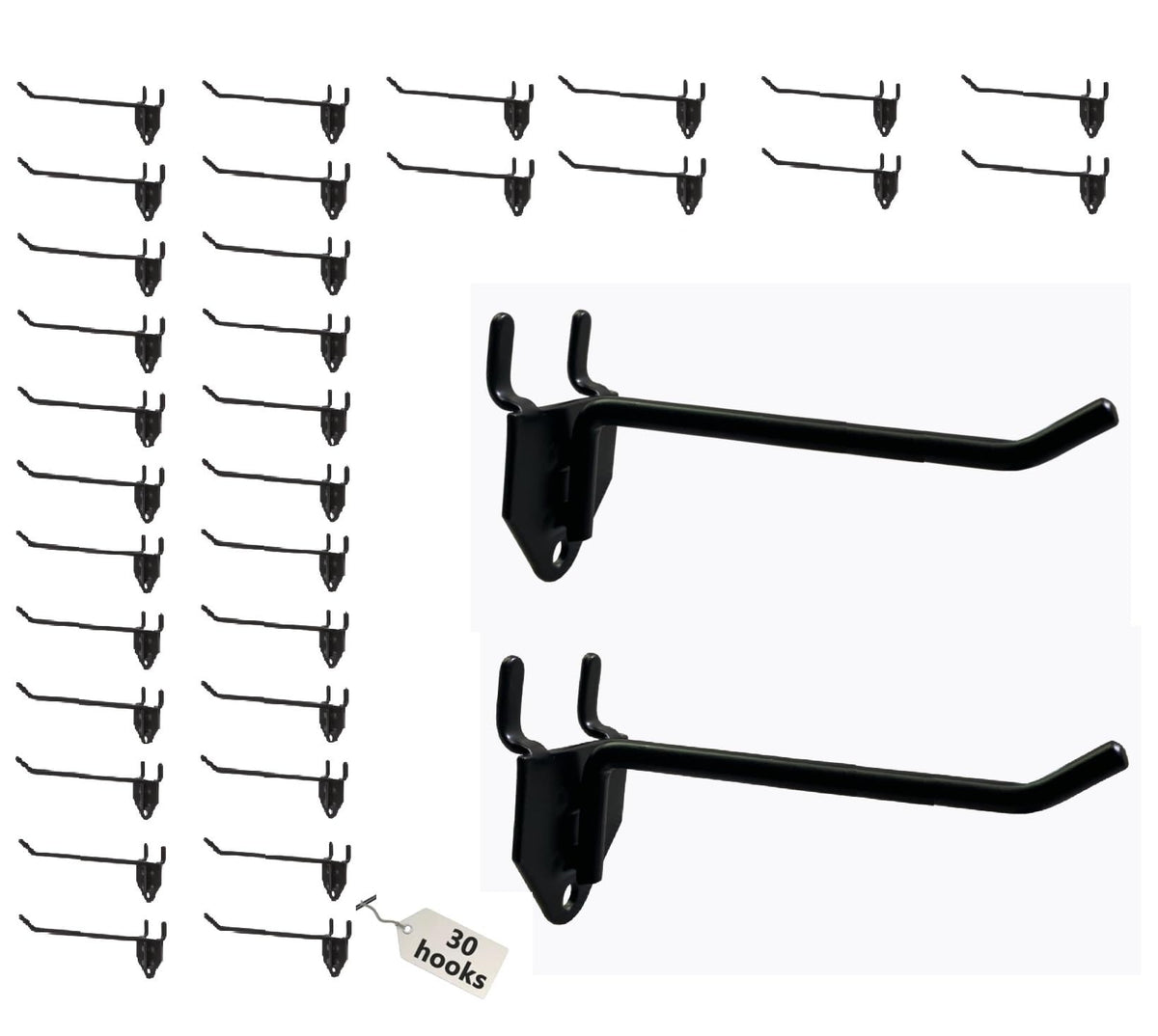 Eastern Tree 30 Packs 6" Metal Pegboard Hooks, Standard Peg Board Hooks is Fit to Standing Pegboard Display and Pegboard Panels