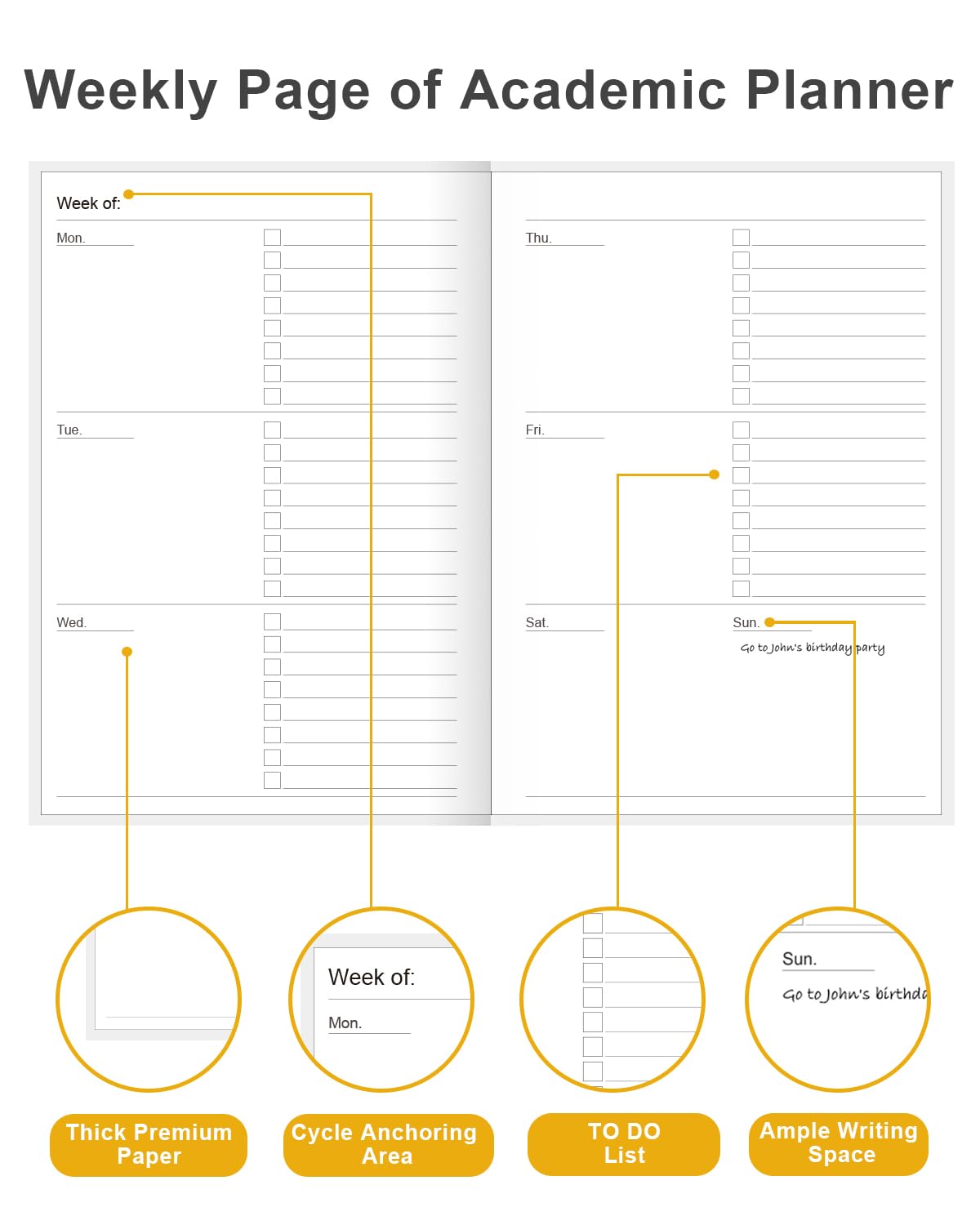 Academic Planner for 2026-2027 or Anytime – 5.8" x 8.5" Undated Weekly Student Planner For Homeschool, High School, College & Nursing Students, 200 Pages, Green Leaf