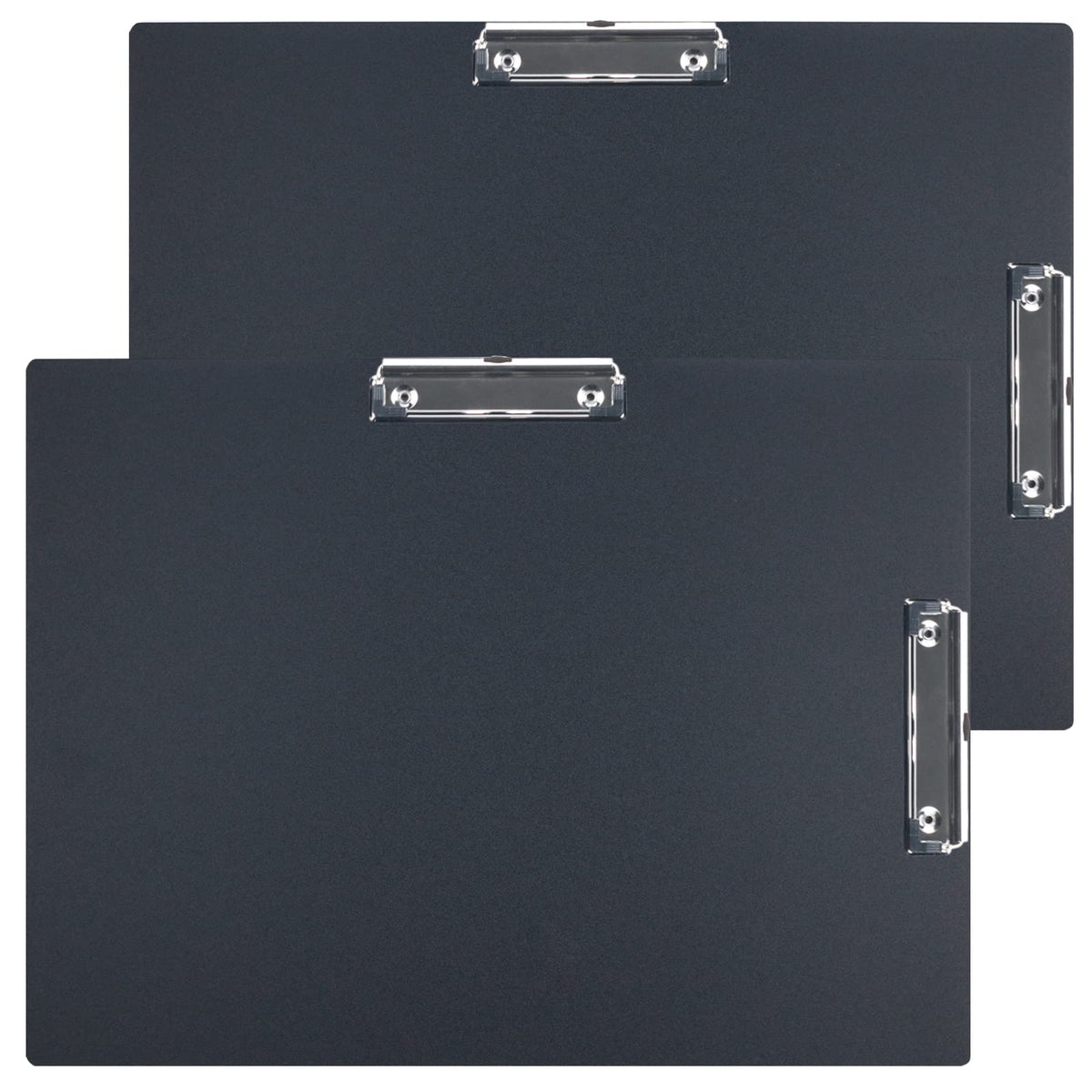Acocony 11x17 clipboard Double Clip Extra Large Clipboard Low Profile Clip 11 x 17 Clipping Board Light Weight Not Fragile PP Plastic Black Pack of 2