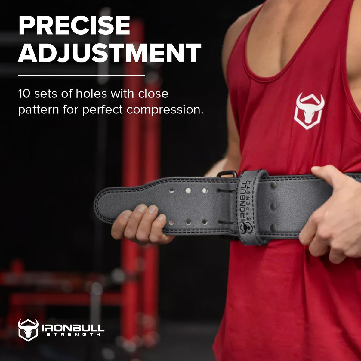 Powerlifting Belt - IPF Approved – Weight Lifting Belt 10mm - Prong Weightlifting Belt for Squats, Deadlift, and Bench Press – Lifting Belt Leather 4in for Men and Women – Back Brace for Gym, Workout, Strength Training, Strongmen & Power Lift (Grey, Large