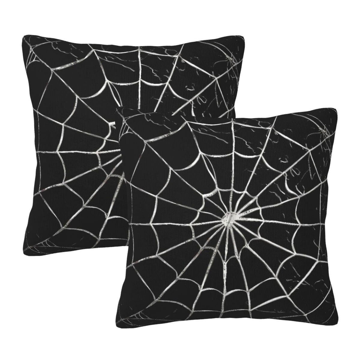Jbofyee Black and White Spider Web Throw Pillow Cover 18x18 Inch Halloween Spiderweb Decorative Pillow Cases Soft Throw Pillows for Living Room Bedroom Sofa Couch Cushion Cover Set of 2