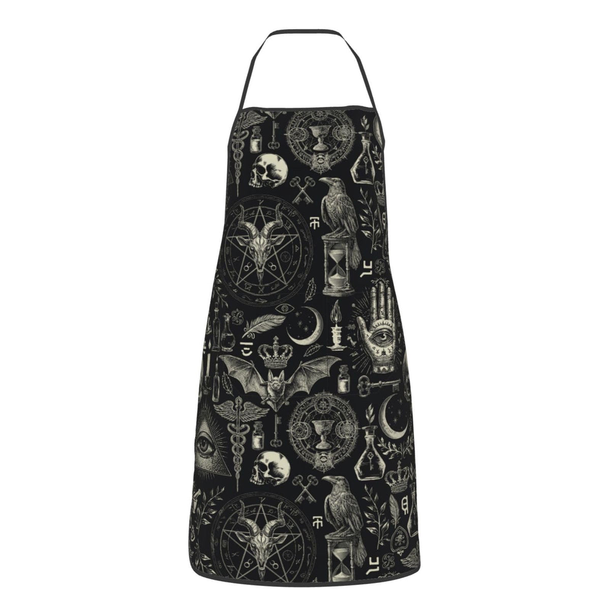 Worltoldb Gothic Apron for Women Men with Pockets Waterproof Kitchen Chef Apron for Cooking,BBQ Baking,Gardening,Crafting