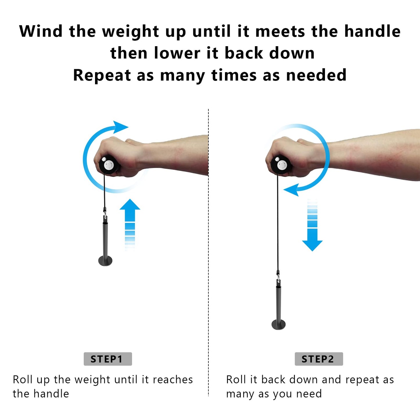 Wrist and Forearm Blaster, Wrist Roller & Forearm Strengthener for Training and Workout, Ideal for Hand, Wrist, and Forearm Muscle Strength Training at Home or Gym