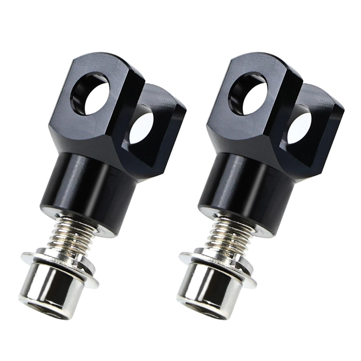 Motorcycle Foot Pegs Mount Supports Compatible with Harley Softail FX FXST FXR Low Rider Sport Glide Footrest Mounting Clevis Hardware Kit (Black)