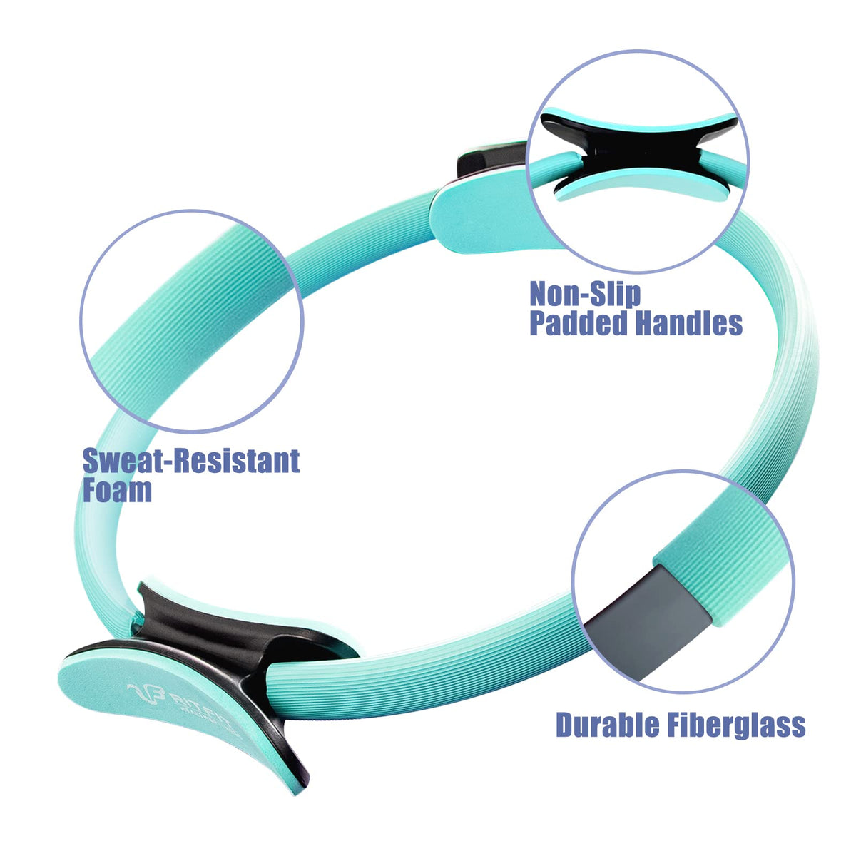RitFit Pilates Ring Circle - 14 Inch Magic Fitness Circle for Toning Inner & Outer Thighs, Bonus Workout Guide Included