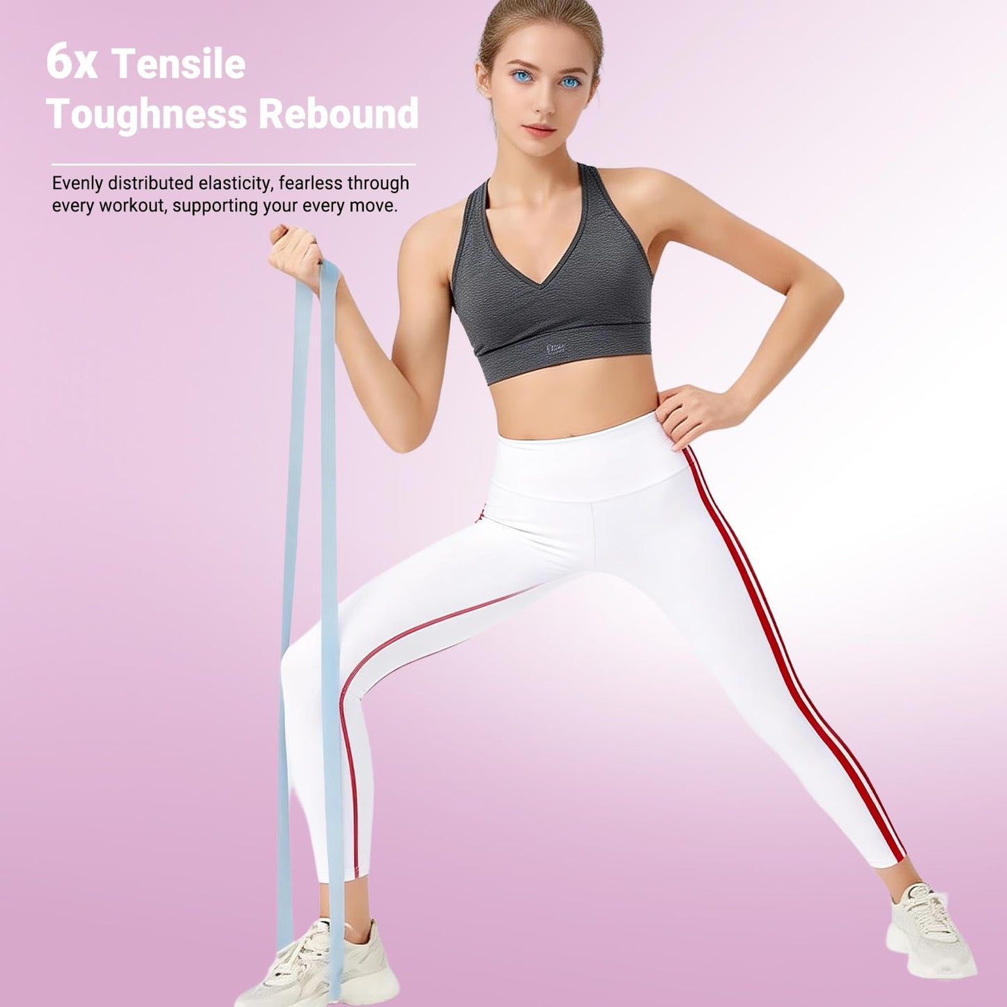 Resistance Bands for Working Out - 3 Pack Elastic Loop Exercise Band Set 15 25 35 50 lbs, Strength Training Stretching Home Gym Workout Bands for Pilates Yoga Leg Glute Arm Workout Set for Women Men