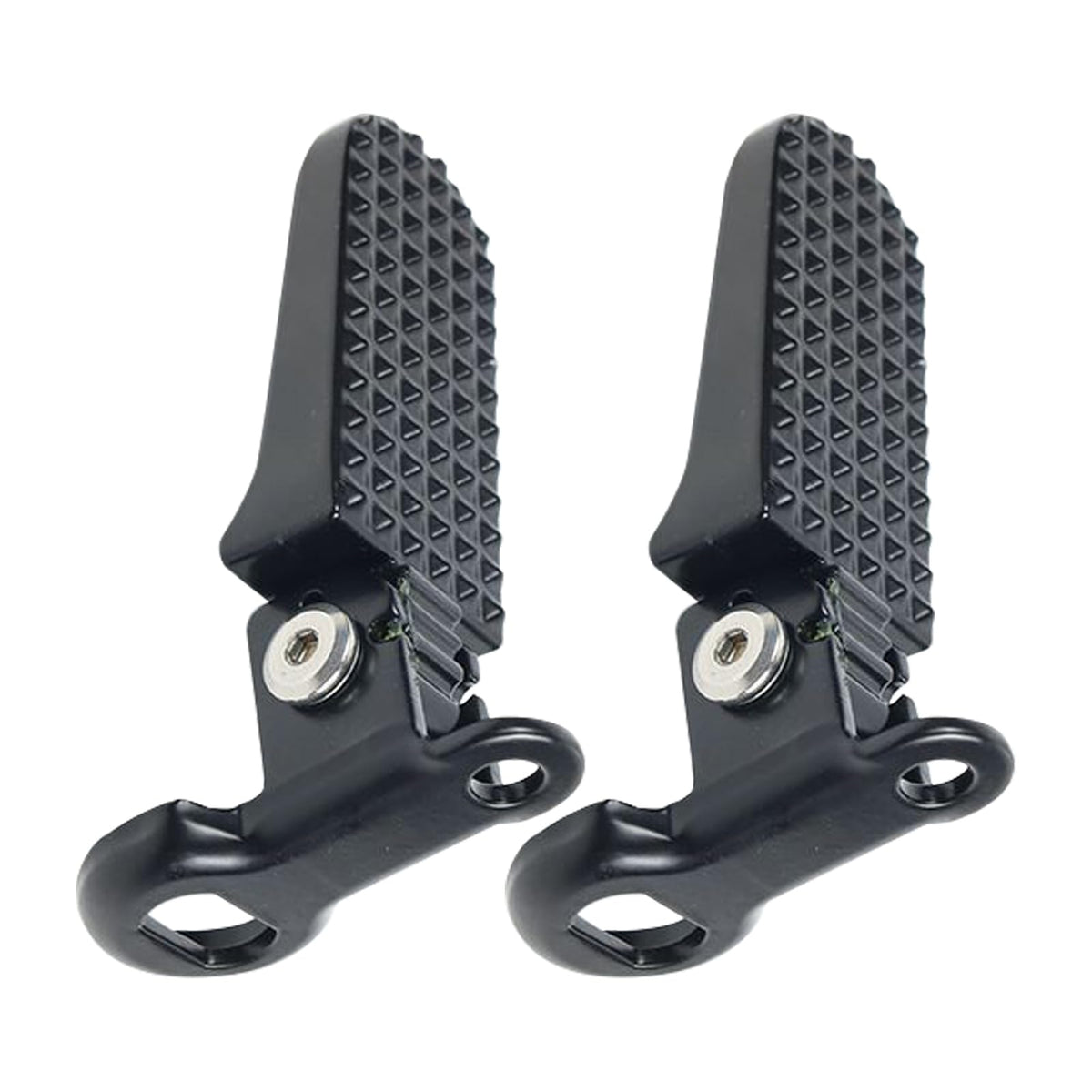 Kakalote 1 Pair Bike Rear Pedals, Folding Rear Seat Footrest Pedal, Aluminium Alloy Non-Slip Bicycle Footrests, Quick Release Foot Plates Pedals for Mountain Bike E-Bike