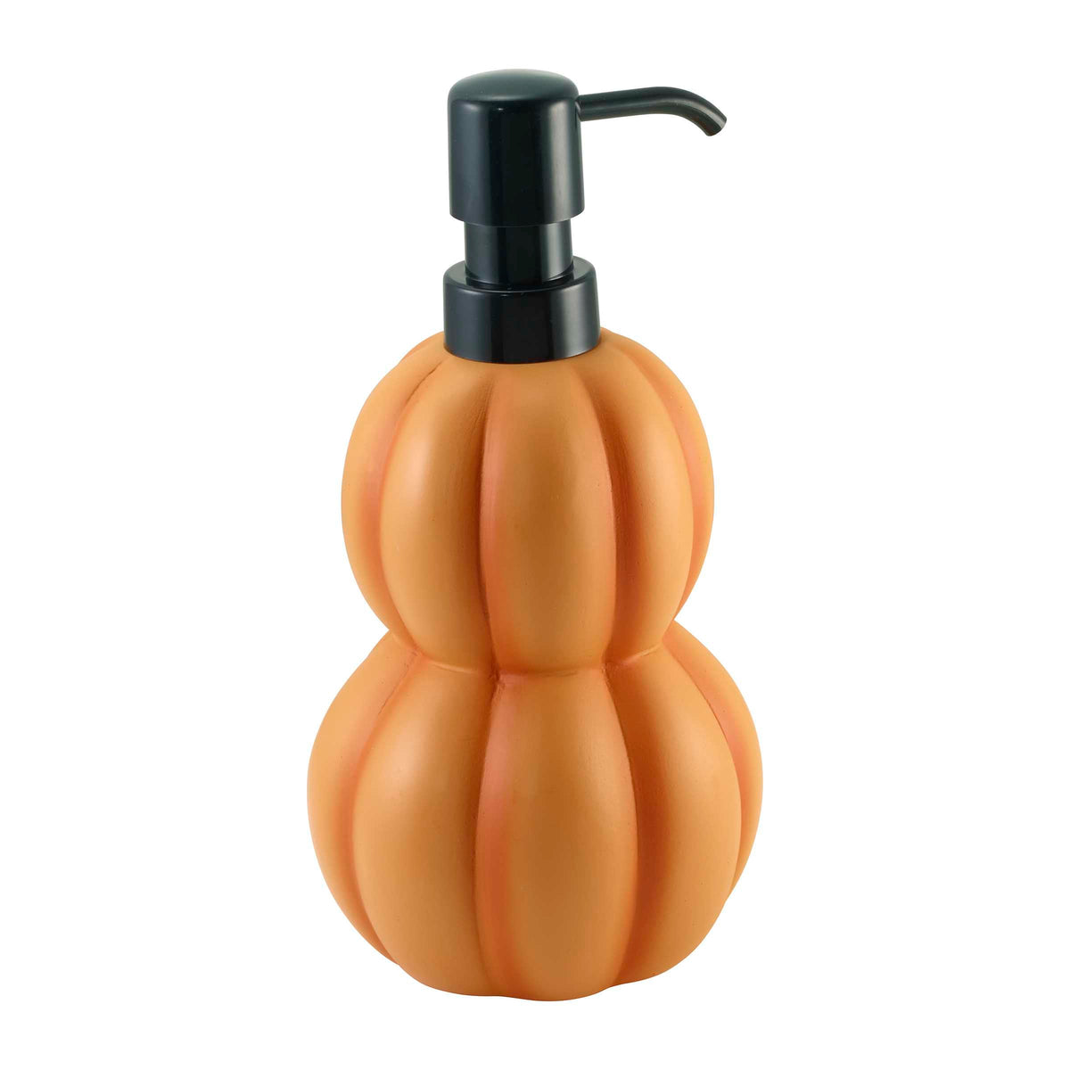 Avanti Linens – Soap Dispenser, Decorative Lotion Pump for Bathroom or Kitchen Countertop, Hand Painted Resin Halloween Decor (Stacked Pumpkins)