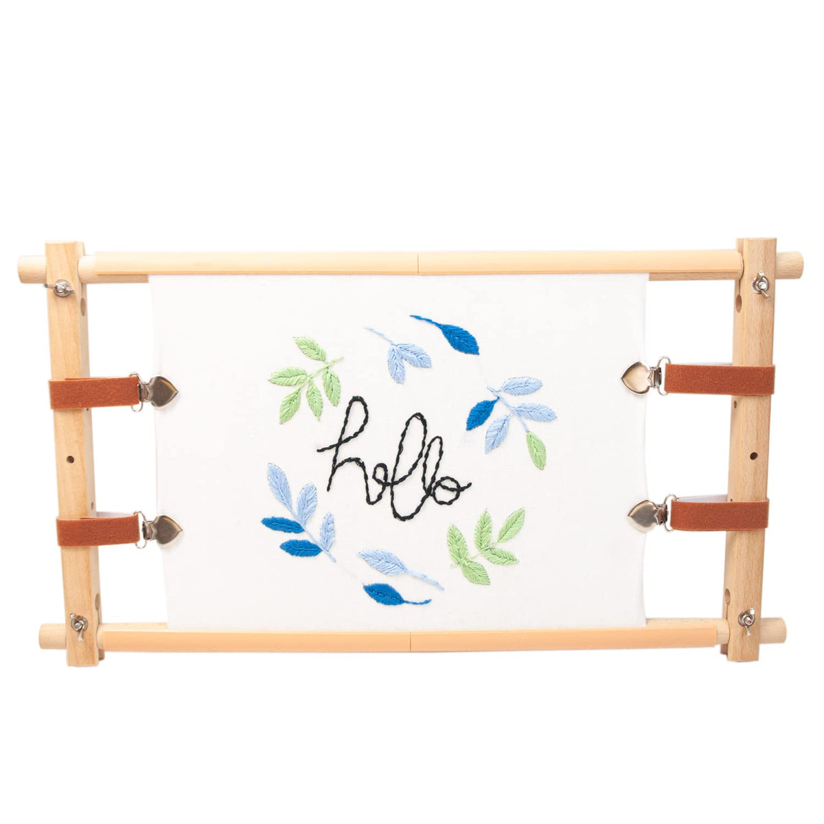 Lampstop Needlepoint Embroidery Tapestry Scroll Frame, Beech Wood Frames for Cross Stitch Quilting Hoop Stand Stitching Frame for Sewing (21"x12")