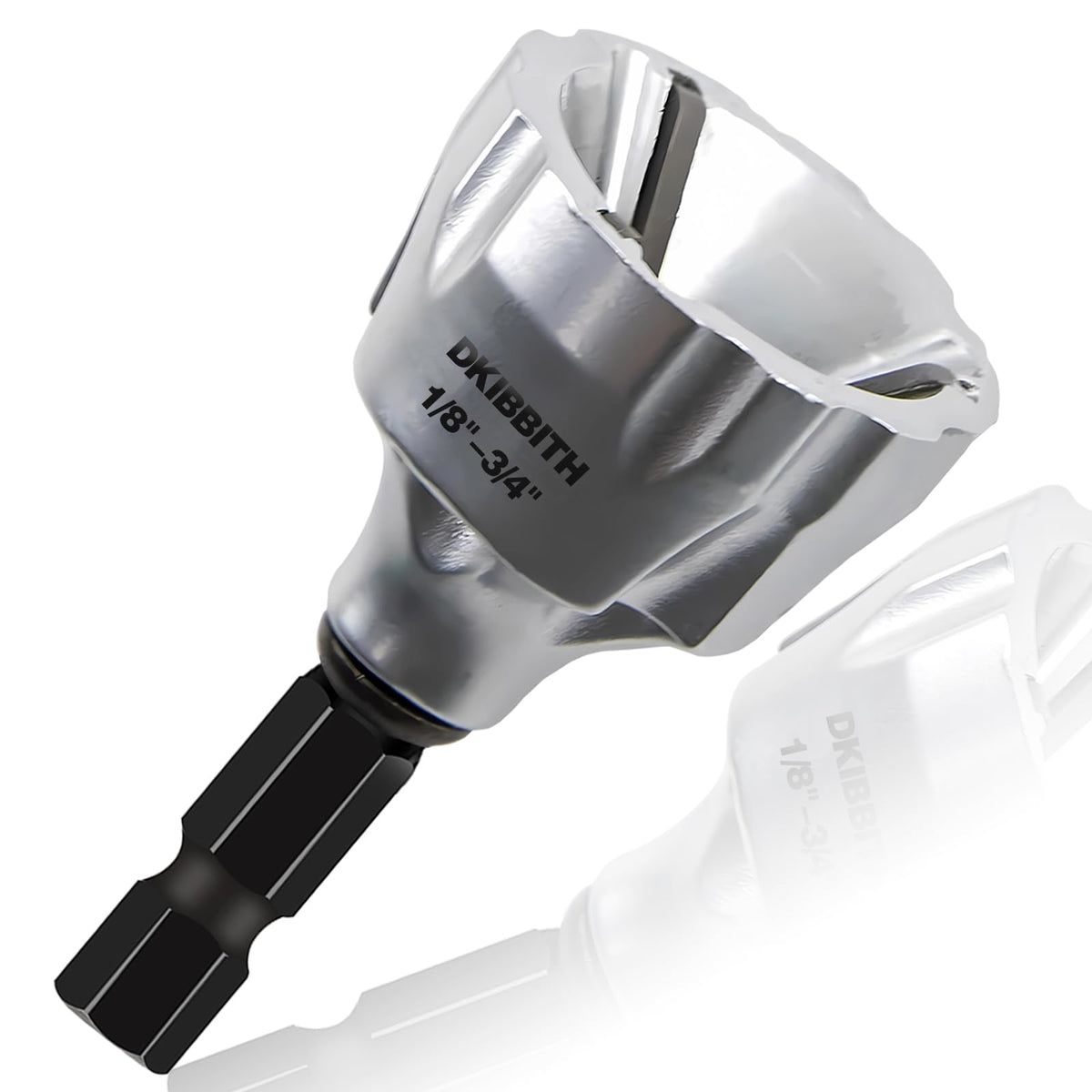DKIBBITH Heavy-Duty Deburring Chamfer Tool with Sharp Tungsten Carbide Blades, Fast Hex Shank Deburr, External Burr Removal for Metal Rod Bolt Pipe 3D Printing PVC in 1/8" to 3/4" Diameter (3~19mm)